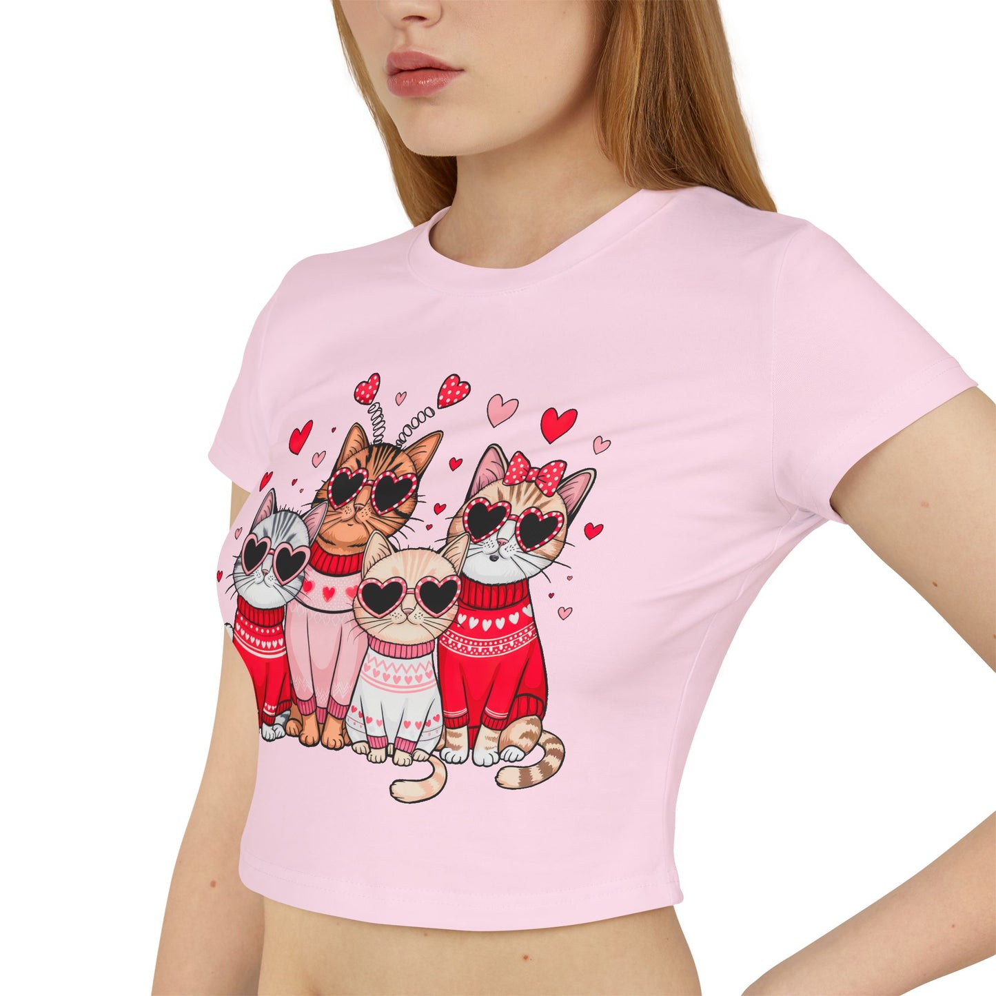 Princess Grace Cute Cat Love Women's Baby Tee Perfect Gift for Cat Lovers