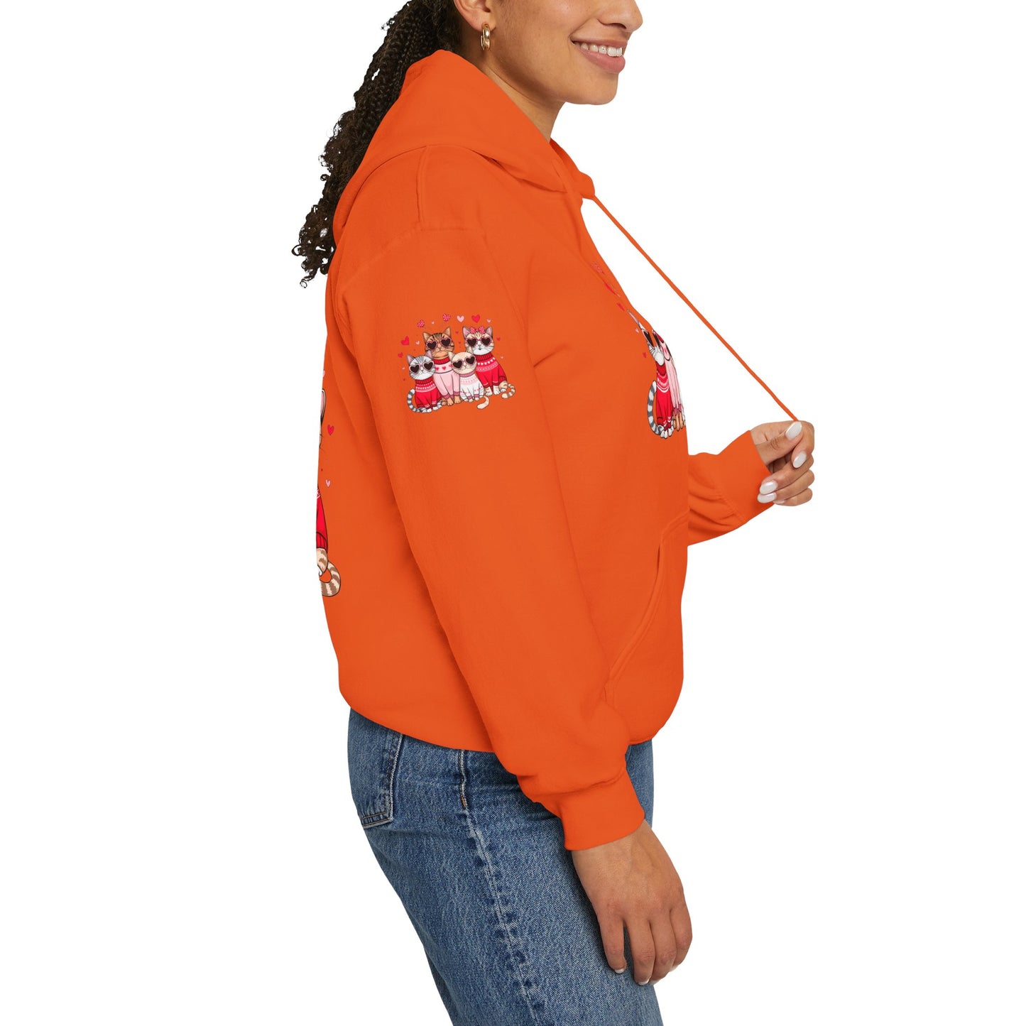 Princess Grace Cute Cat Lovers Hoodie with Heart Design