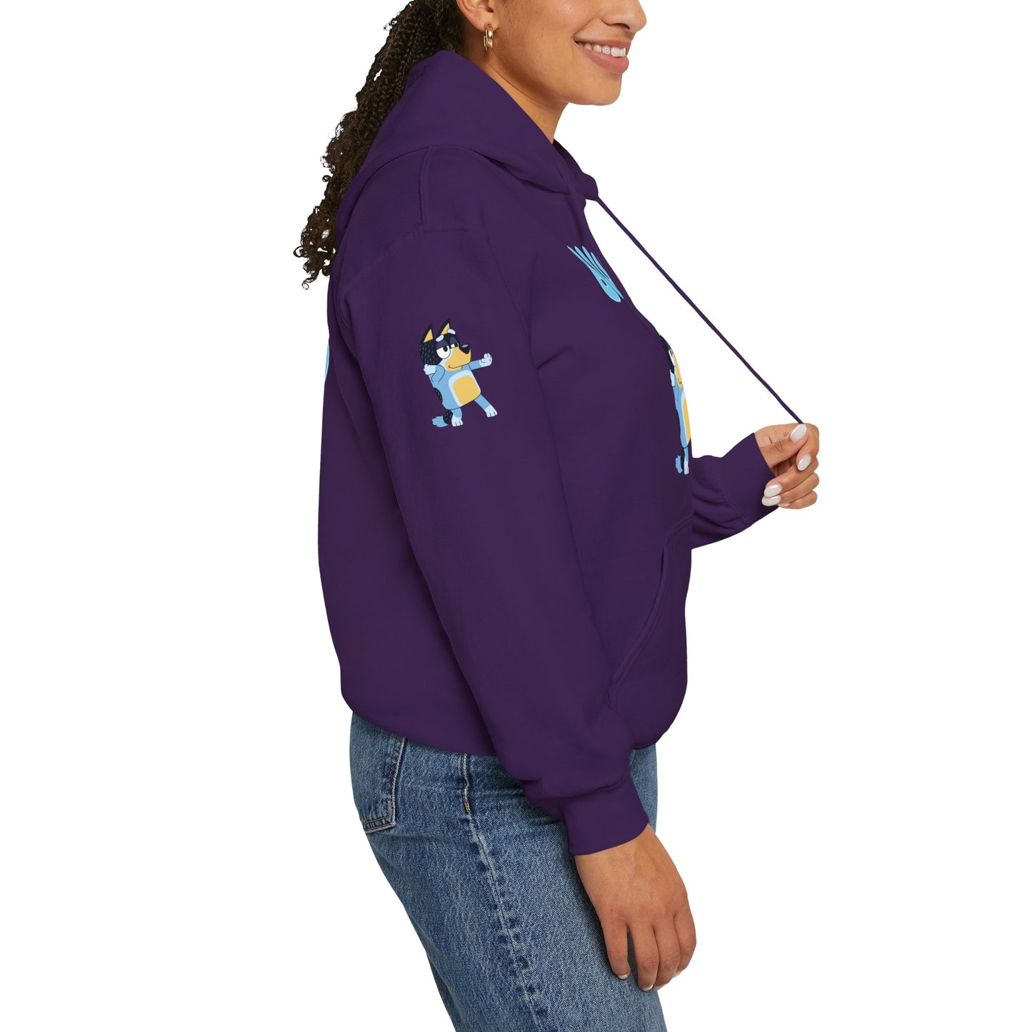 Princess Grace Cute Bluey Hoodie for Kids & Adults Unisex Heavy Blend Sweatshirt with Adorable Character Design