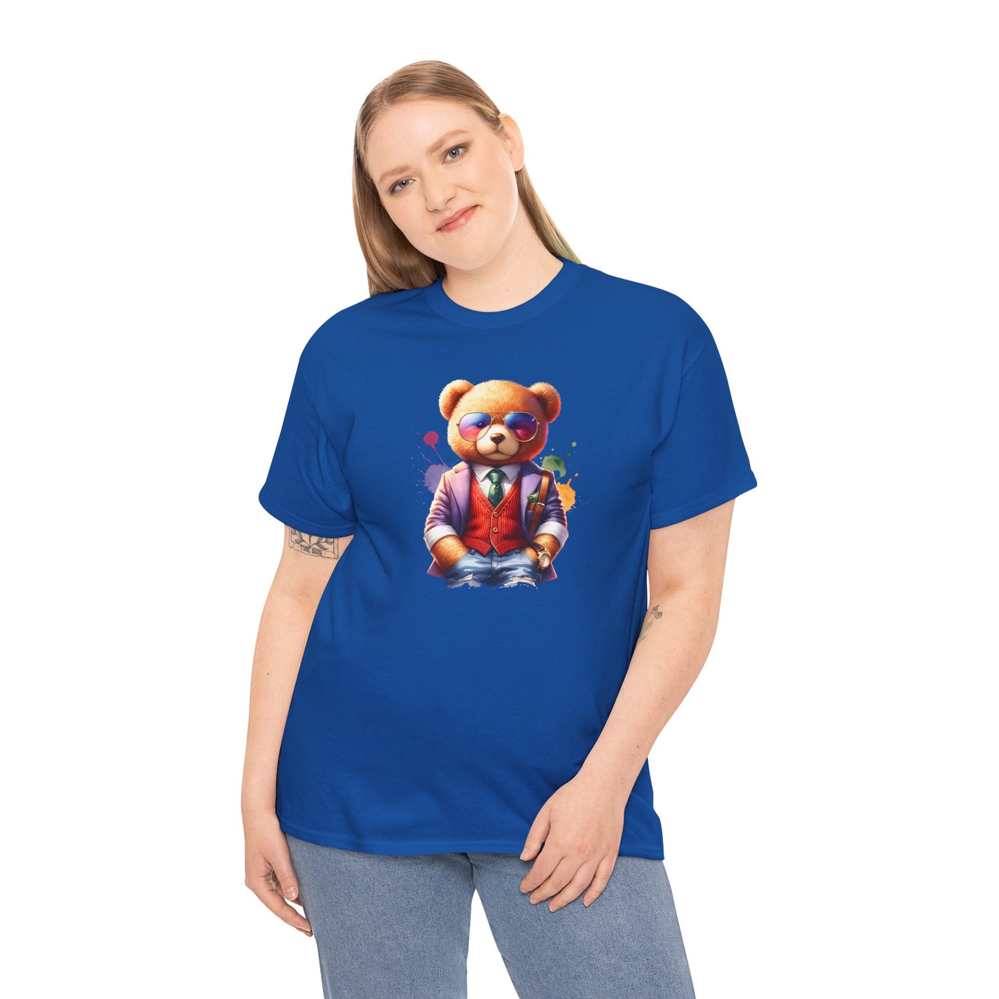 Princess Grace Trendy Teddy Bear Graphic Unisex Heavy Cotton Tee
