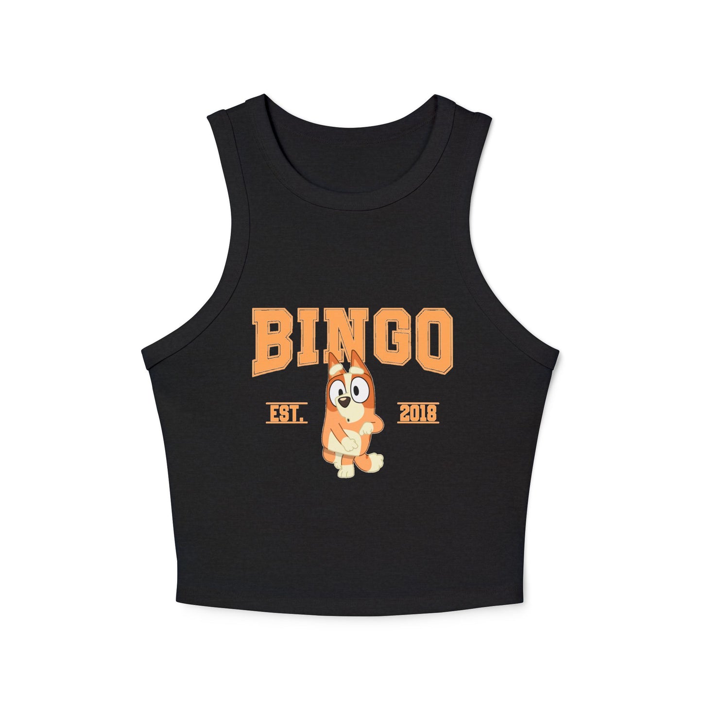 Princess Grace Bingo & Bluey Graphic Racer Tank Top Fun Summer Style