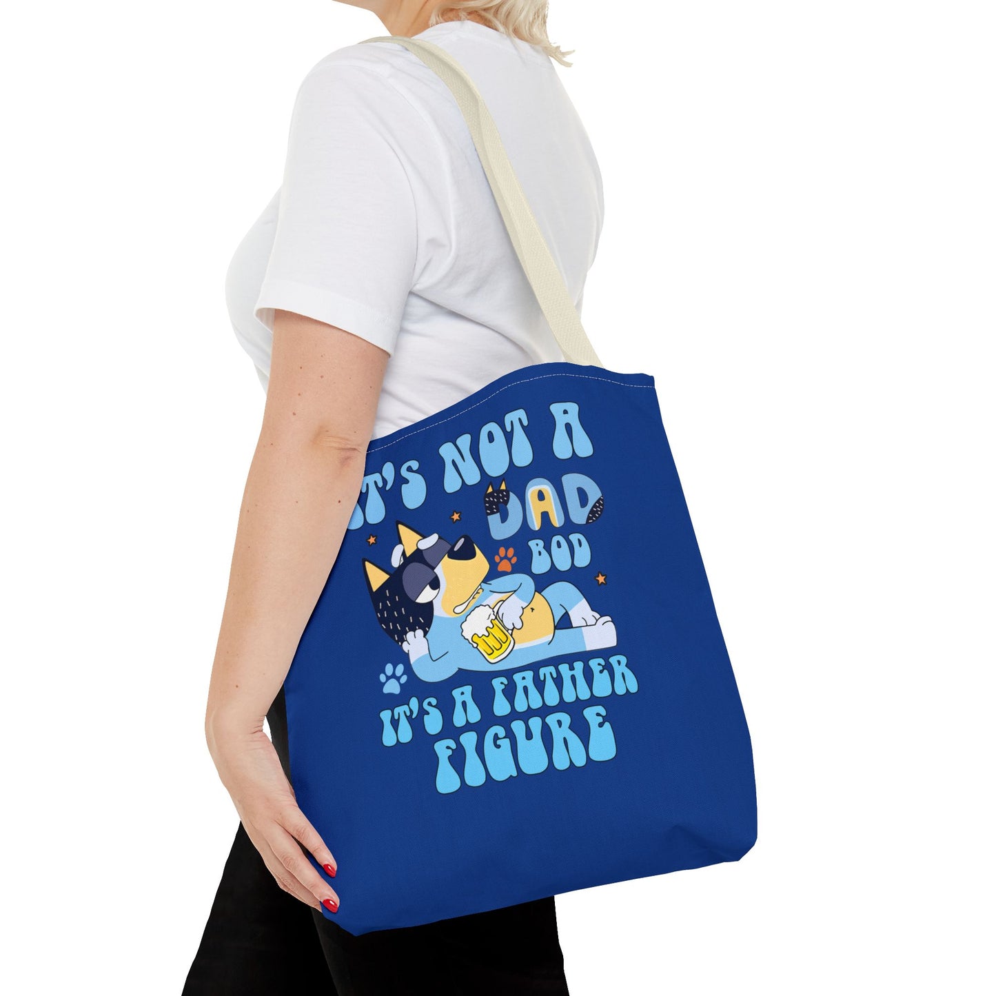 Princess Grace Funny Father Figure Tote Bag Perfect Gift for Dads