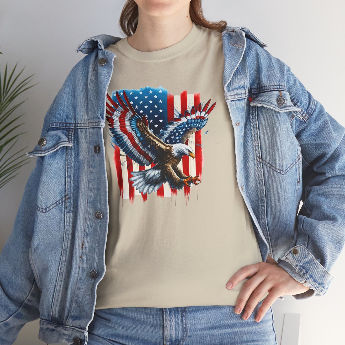 Princess Grace Patriotic Eagle Unisex Heavy Cotton Tee
