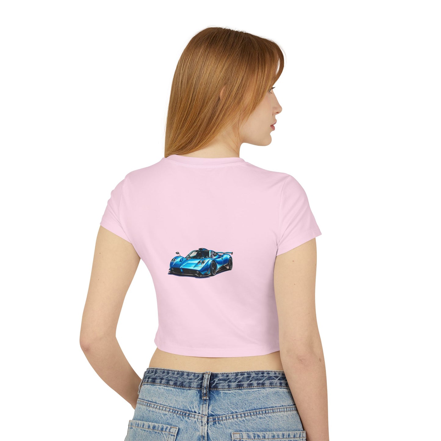Princess Grace Hot Wheels Women's Baby Tee Trendy Race Car Graphic T-Shirt for Car Enthusiasts