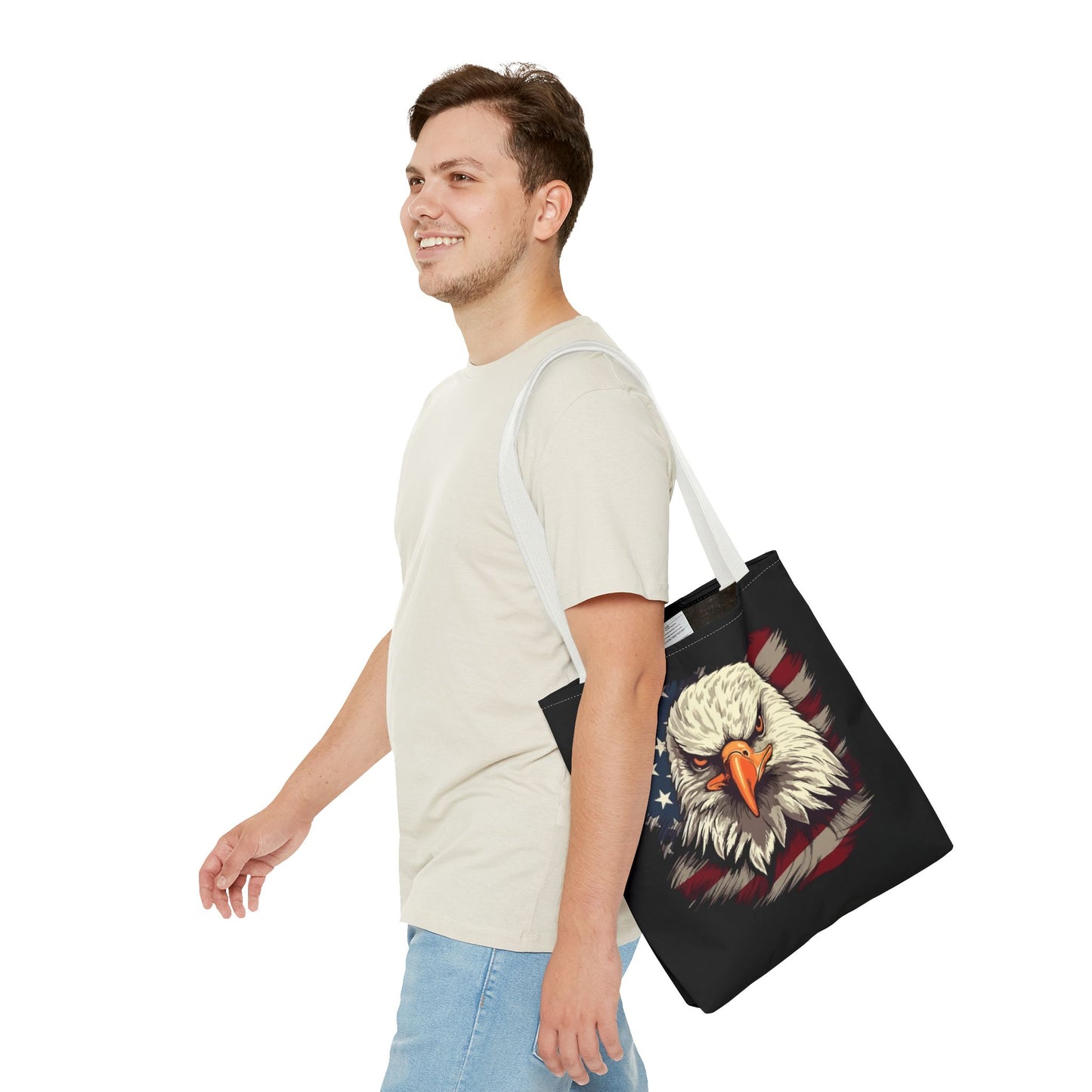 Princess Grace Patriotic Eagle Tote Bag American Flag Design