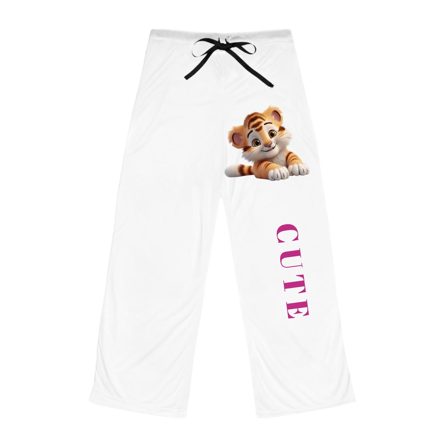 Princess Grace Cute Tiger Women's Pajama Pants Comfy Sleepwear for Animal Lovers