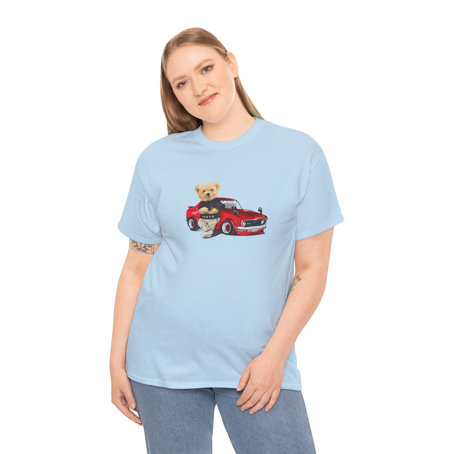 Princess Grace Cute Teddy Bear Unisex Heavy Cotton Tee Casual Wear for All Ages