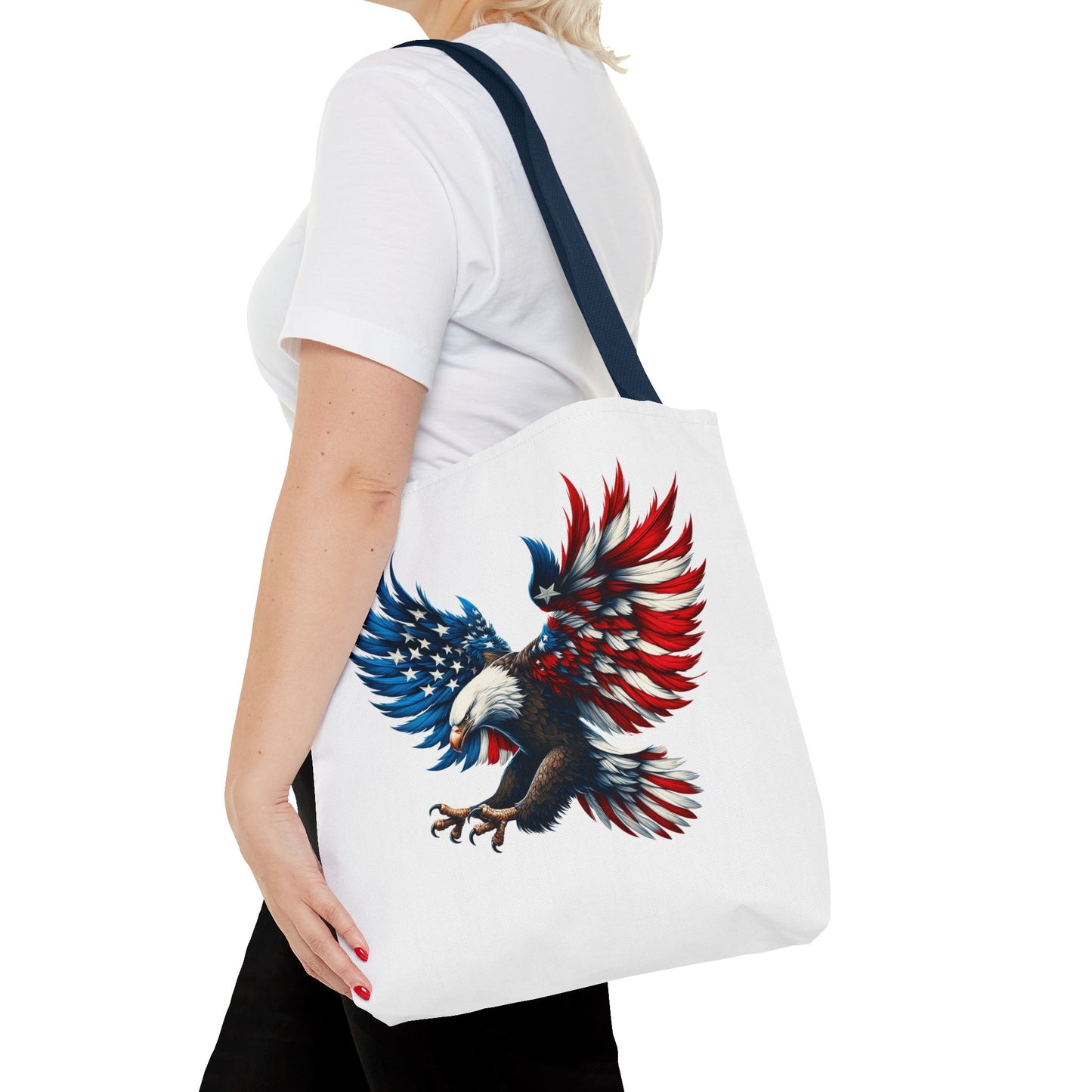 Princess Grace Patriotic American Eagle Tote Bag Bold Freedom Design