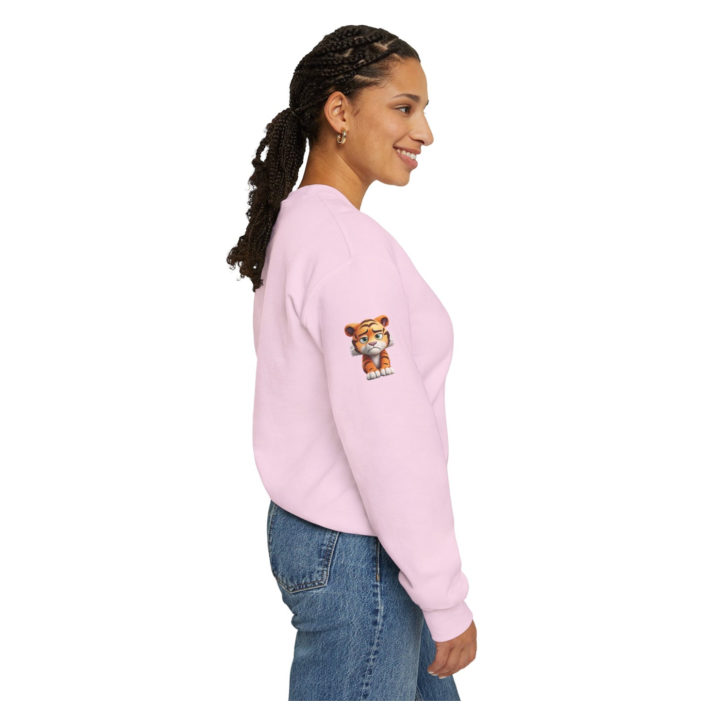 Princess Grace Cute Tiger Graphic Unisex Crewneck Sweatshirt