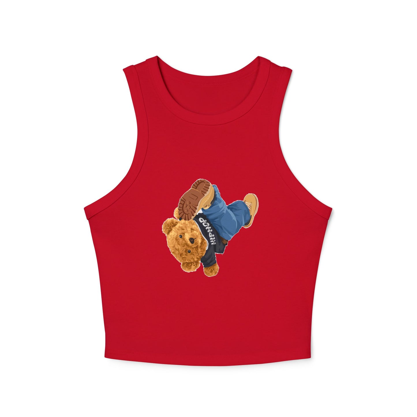 Princess Grace Cute Teddy Bear Racer Tank Top for Women