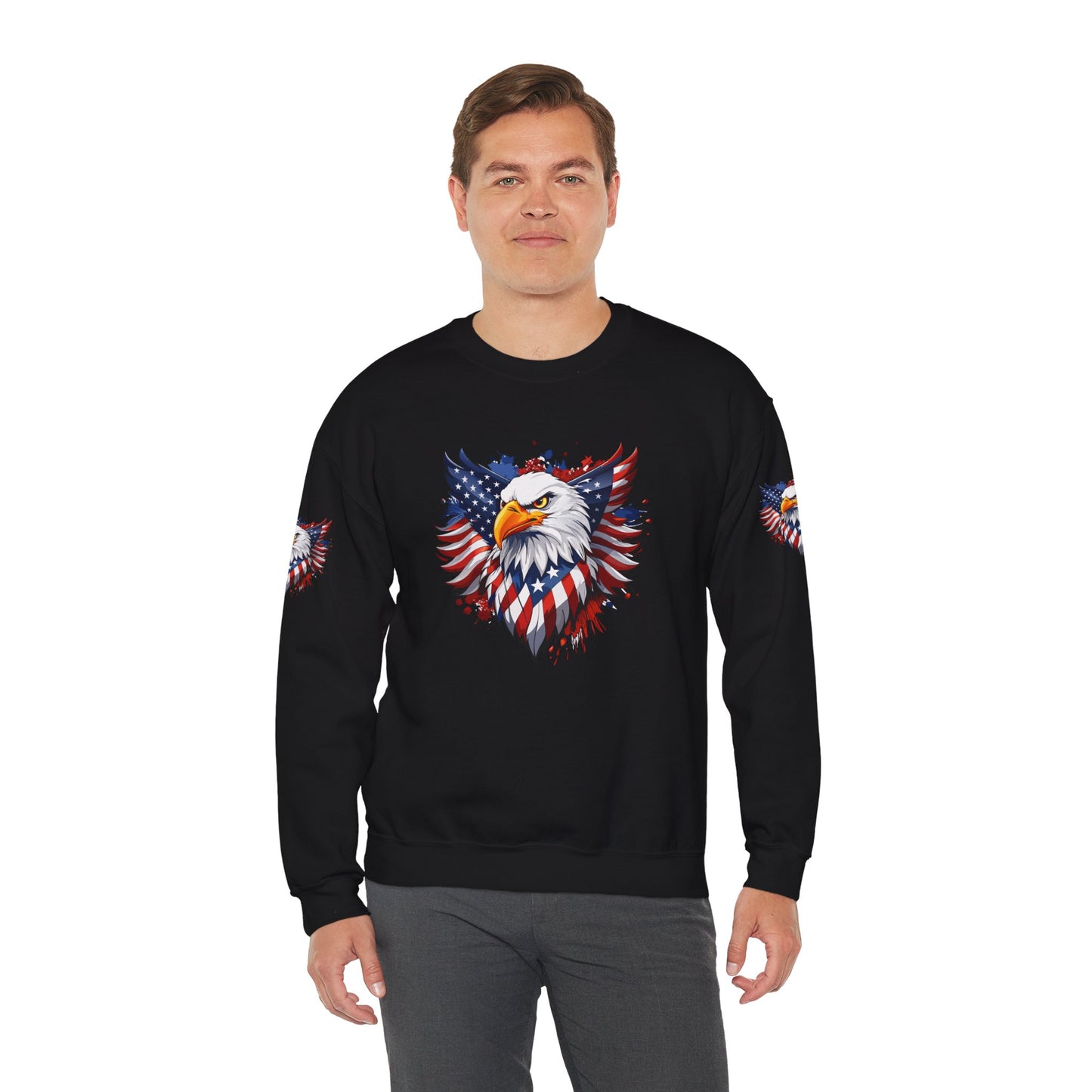 Princess Grace Patriotic Eagle Unisex Heavy Blend Crewneck Sweatshirt