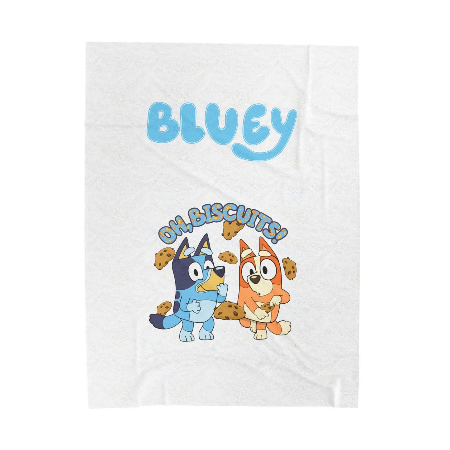 Princess Grace Bluey Plush Blanket Soft and Cozy Kids Throw with Fun Biscuit Design