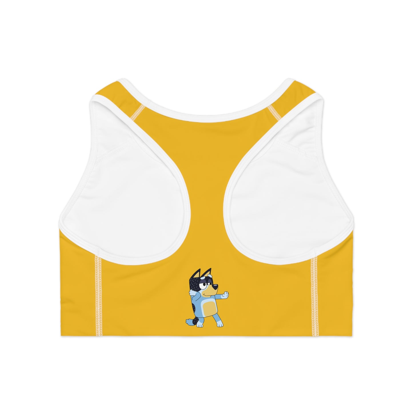 Princess Grace Bluey Graphic Sports Bra Yellow Activewear