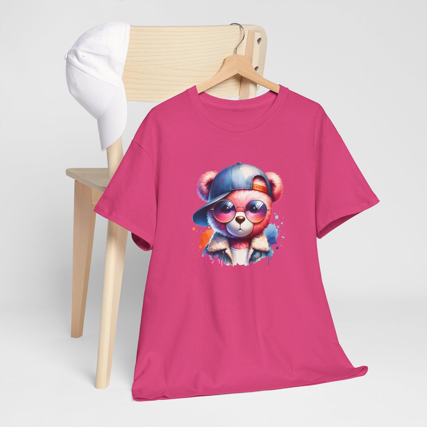 Princess Grace Cool Bear Graphic Unisex Heavy Cotton Tee Trendy Streetwear T-Shirt