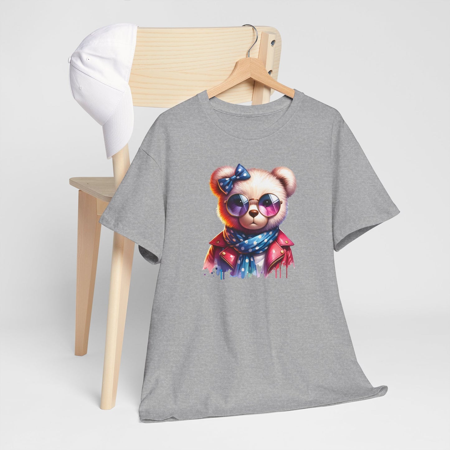 Princess Grace Cool Bear Graphic Unisex Heavy Cotton Tee Stylish & Fun for All