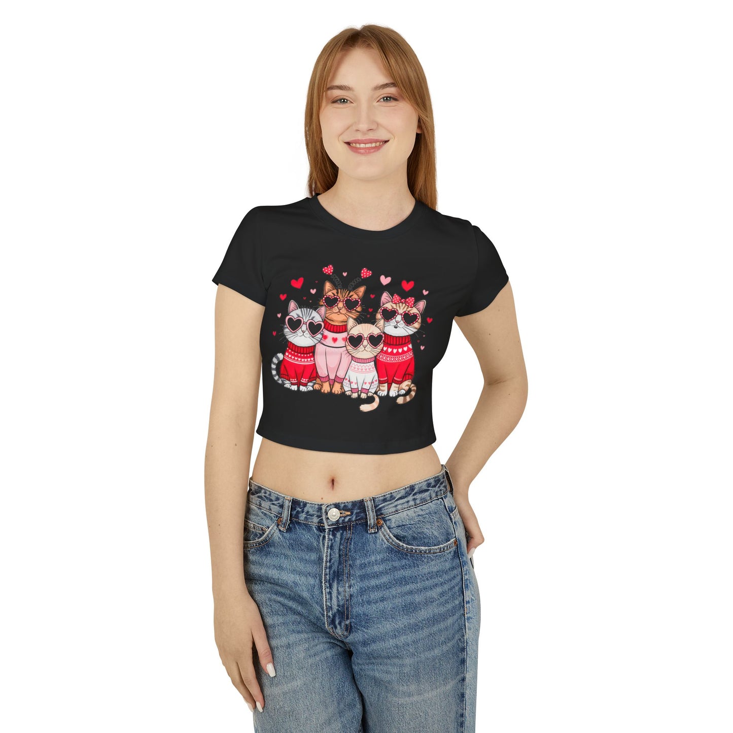 Princess Grace Cute Cat Love Women's Baby Tee Perfect Gift for Cat Lovers
