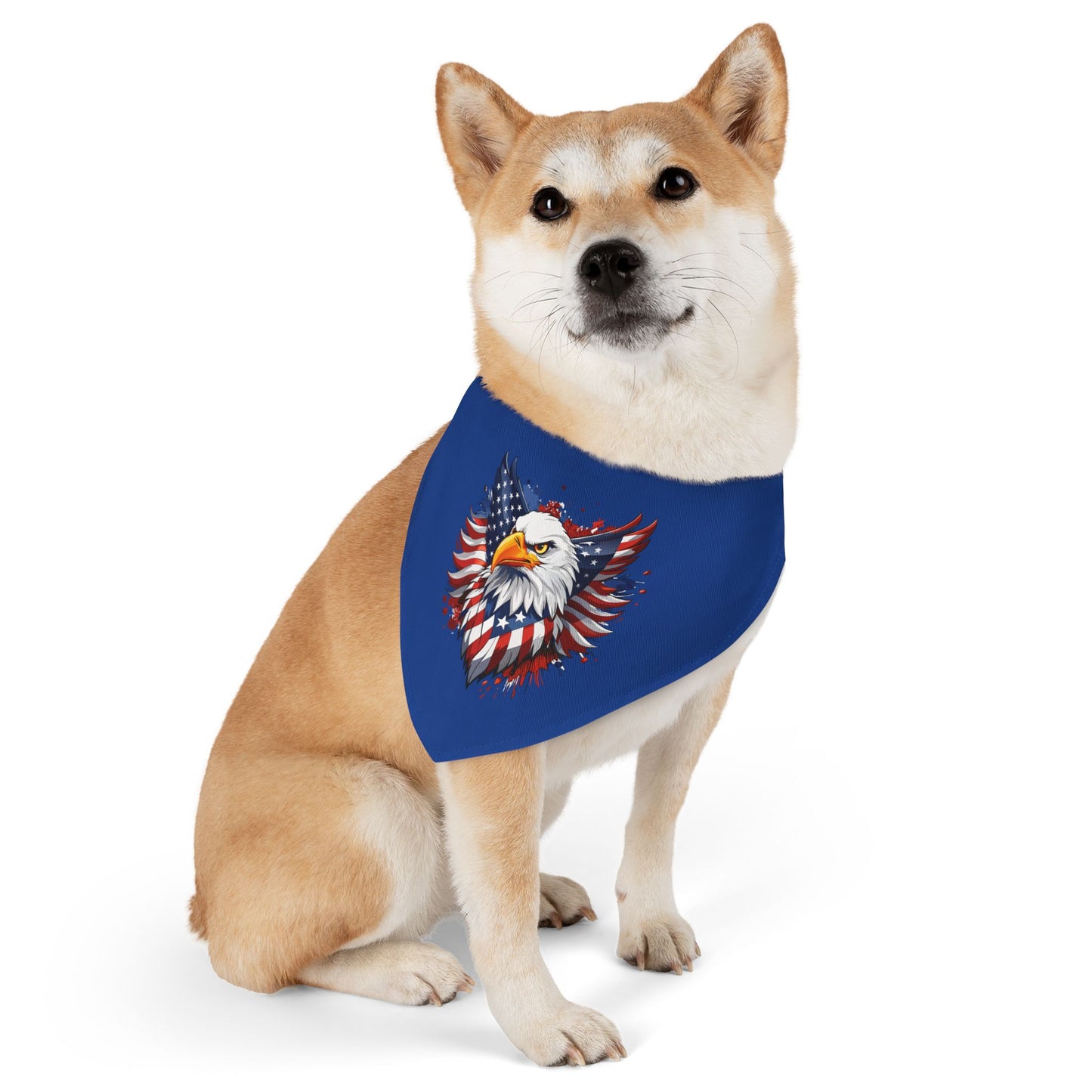 Princess Grace Patriotic Pet Bandana Collar USA Eagle Design for Dogs