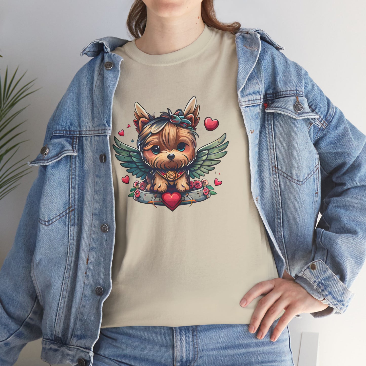 Princess Grace Loveable Yorkie Graphic Tee Cute Dog Design T-Shirt for Pet Lovers
