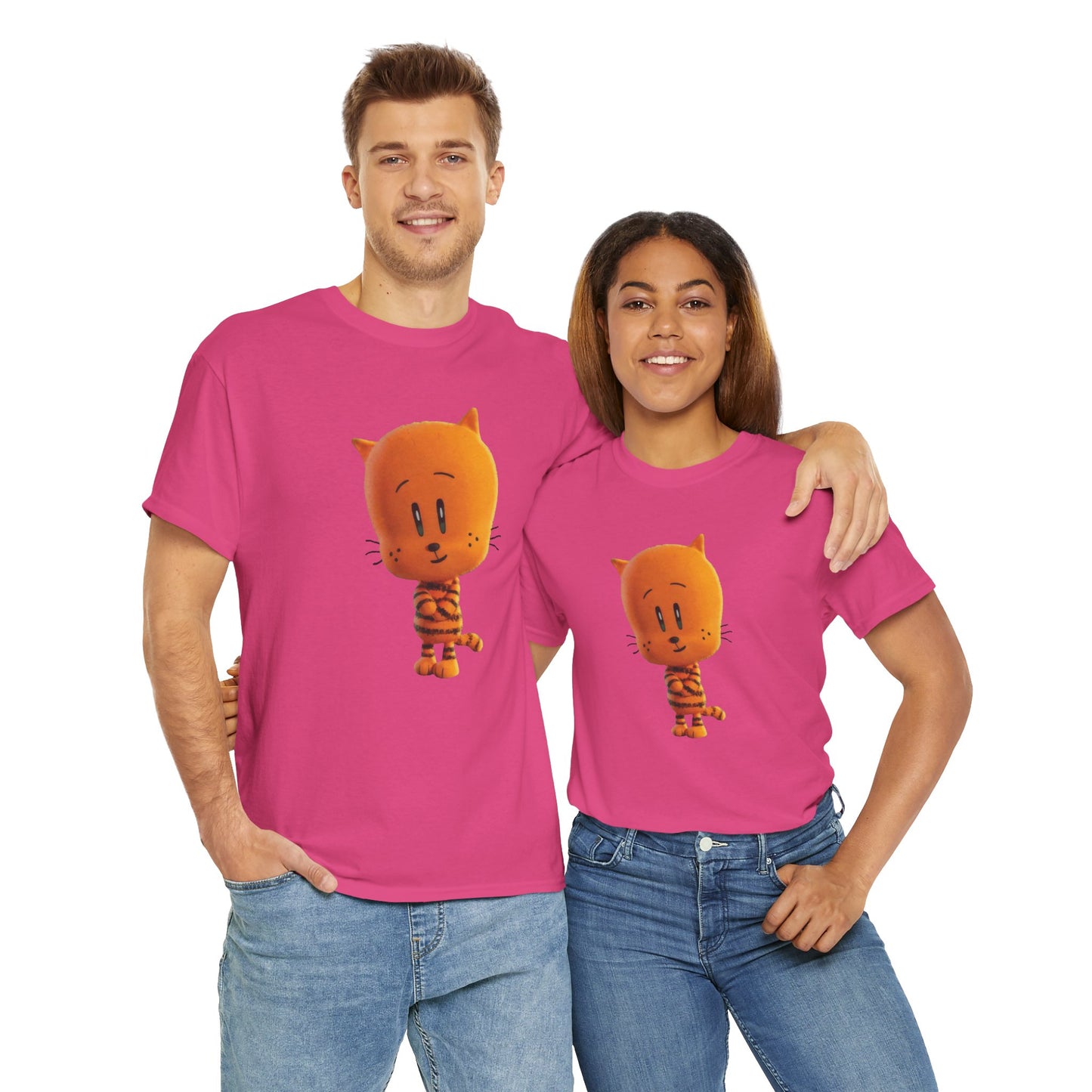Princess Grace Funny Cartoon Cat Unisex Heavy Cotton Tee