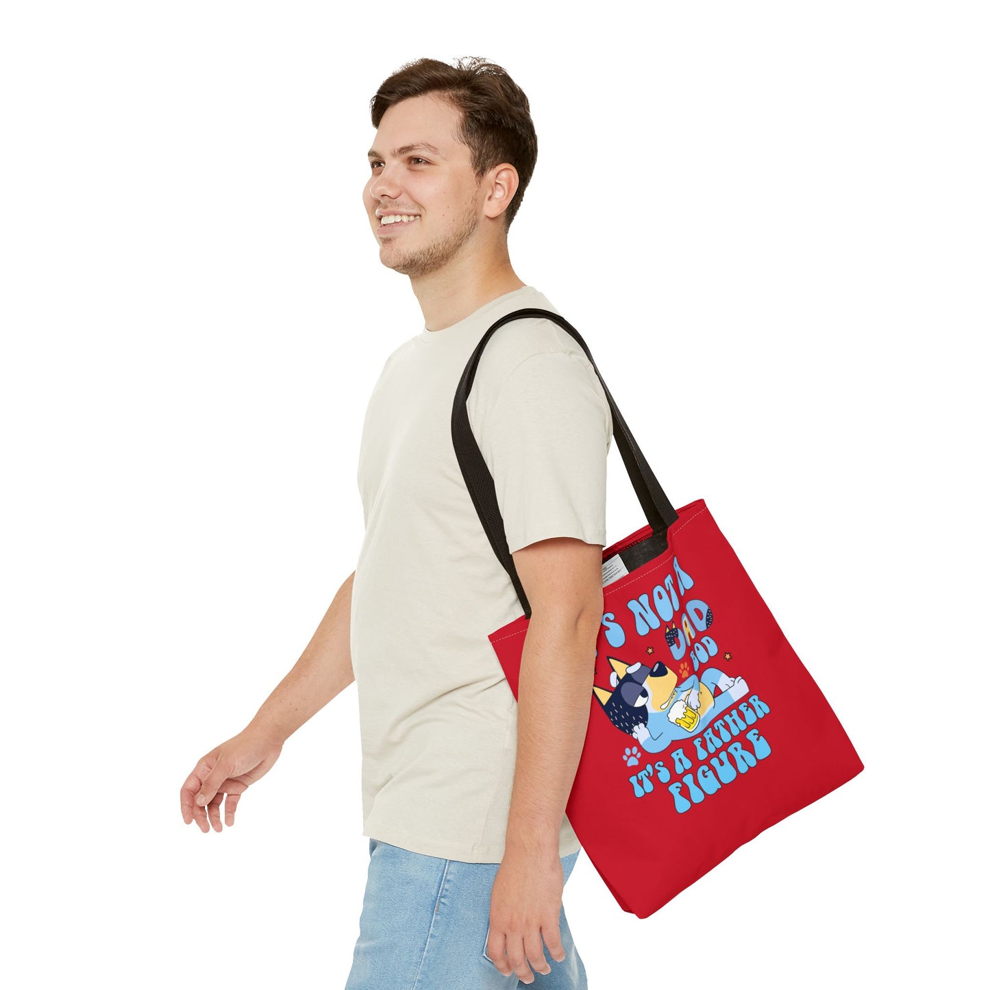 Princess Grace Funny Dog Dad Tote Bag It's Not a Dad Bod It's a Father Figure