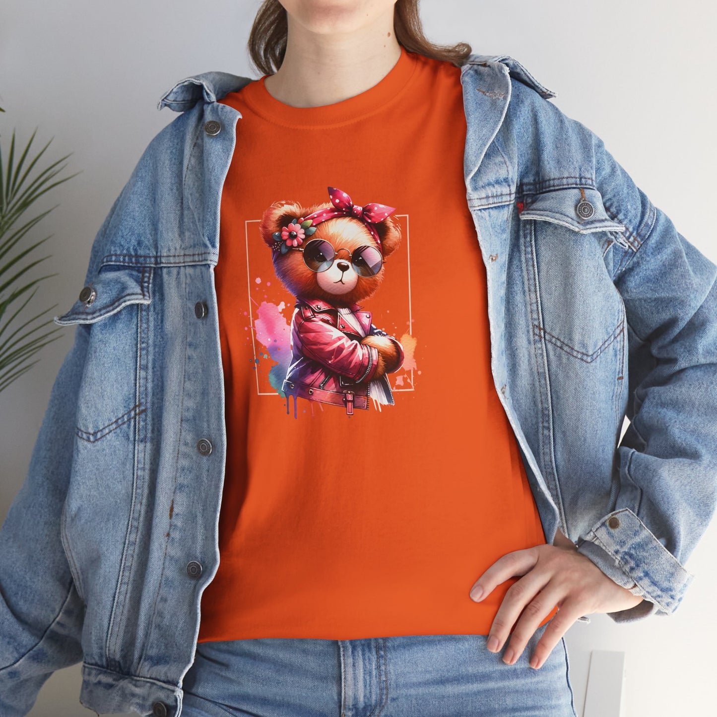 Princess Grace Cool Bear Graphic Unisex Heavy Cotton Tee Perfect for Casual Wear