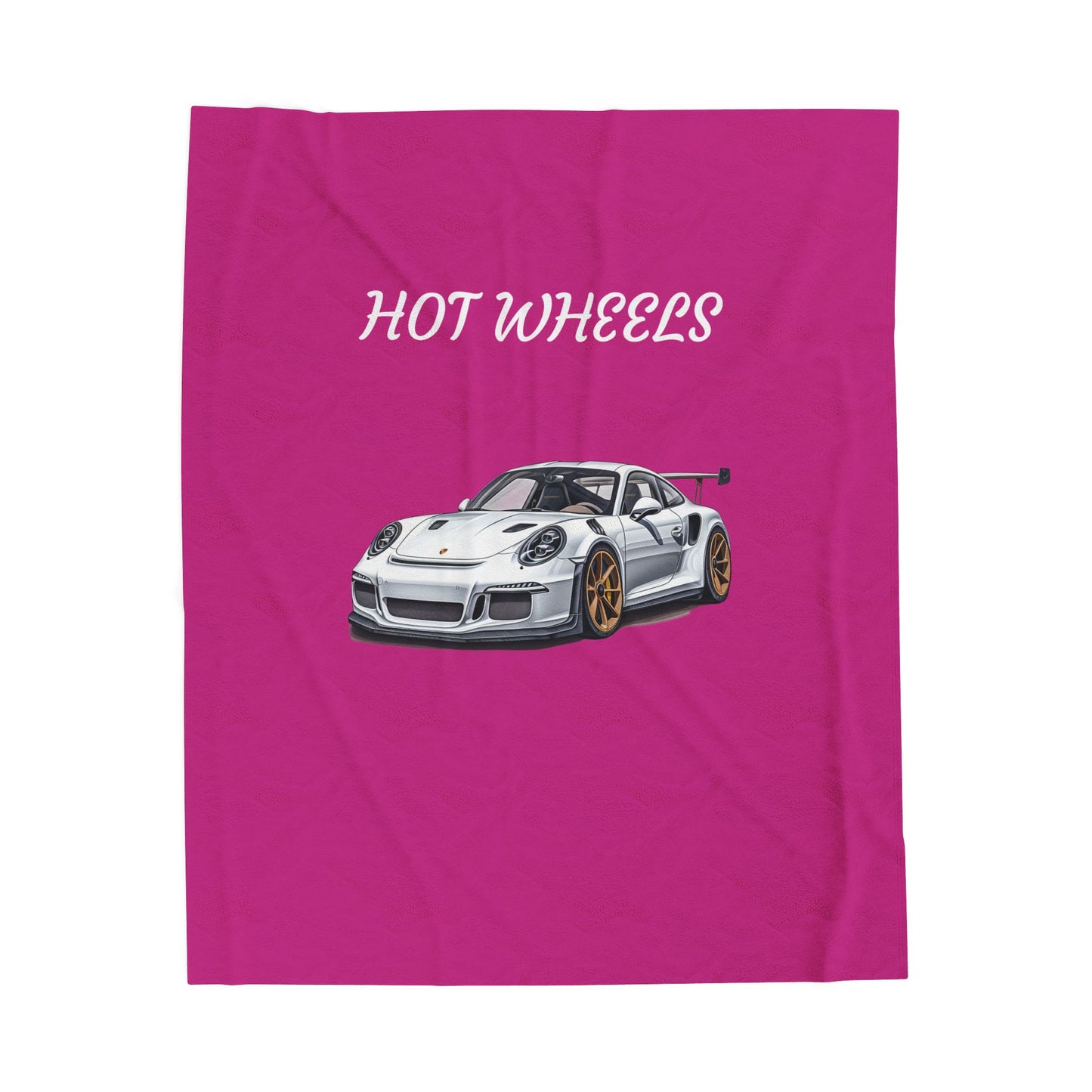 Princess Grace Hot Wheels Velveteen Plush Blanket Cozy Car Themed Throw for Automotive Enthusiasts