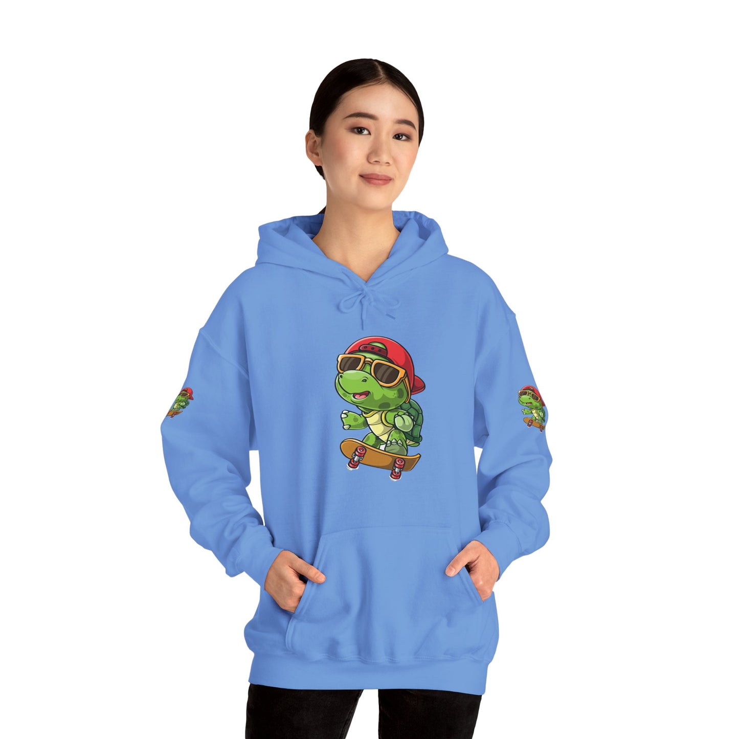 Princess Grace Cool Skateboarding Turtle Unisex Hoodie Fun and Stylish