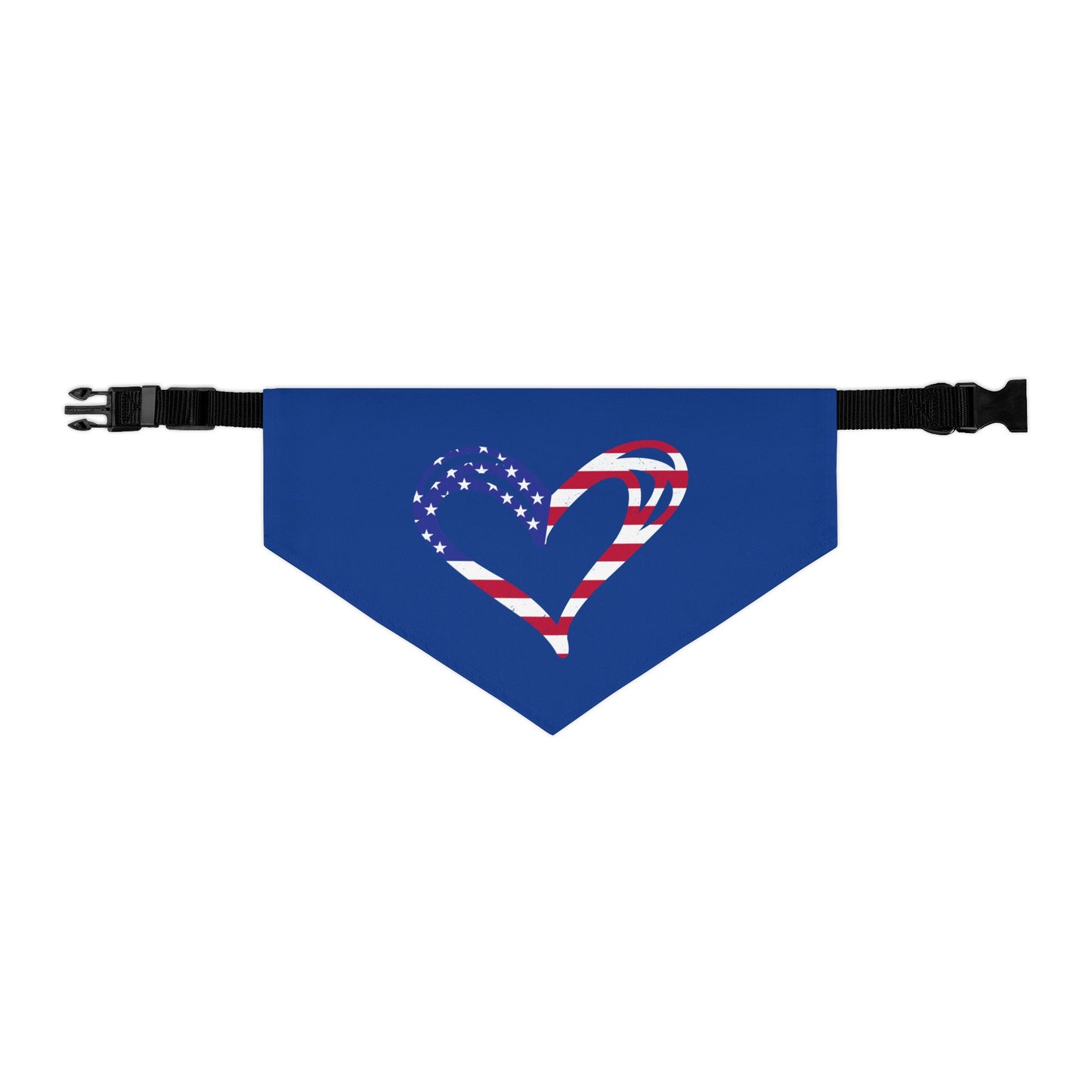 Princess Grace Patriotic Pet Bandana Collar Heart Design for Dogs