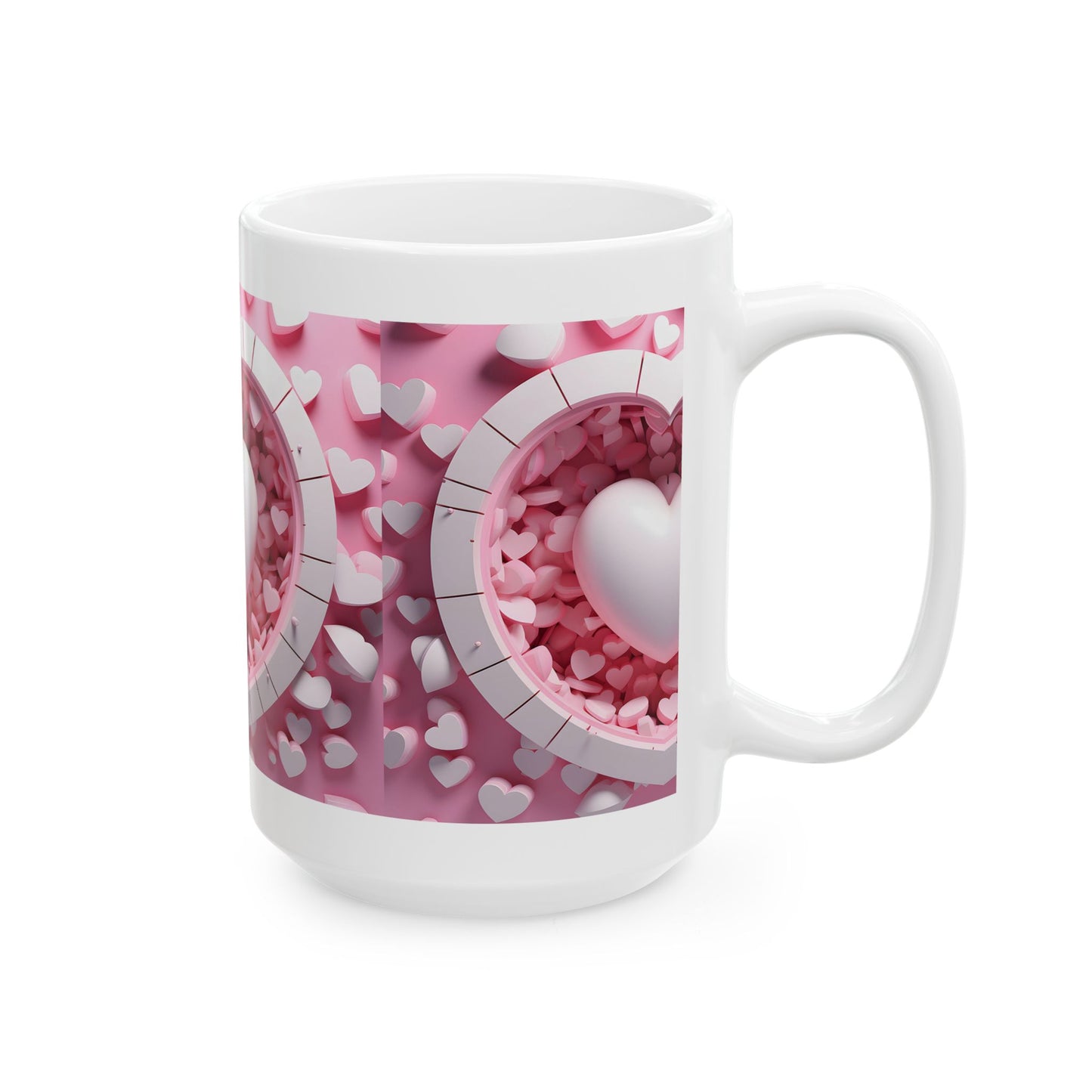 Princess Grace Heart Shaped Love Ceramic Mug Perfect Gift for Valentine's Day or Special Occasions
