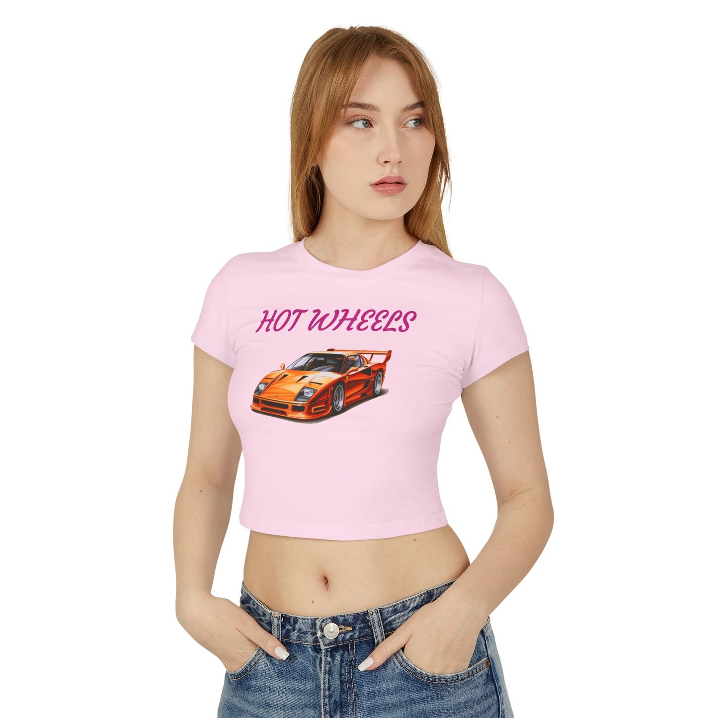 Princess Grace Cool Hot Wheels Women's Baby Tee Retro Car Graphic Top