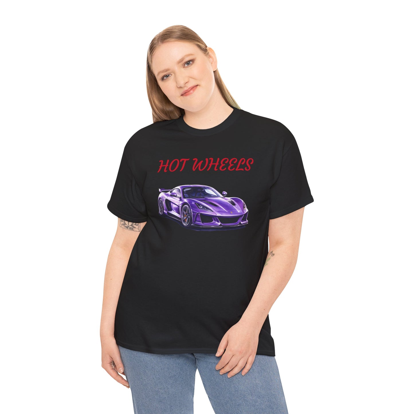 Princess Grace Hot Wheels Graphic Unisex Heavy Cotton Tee Perfect for Car Enthusiasts