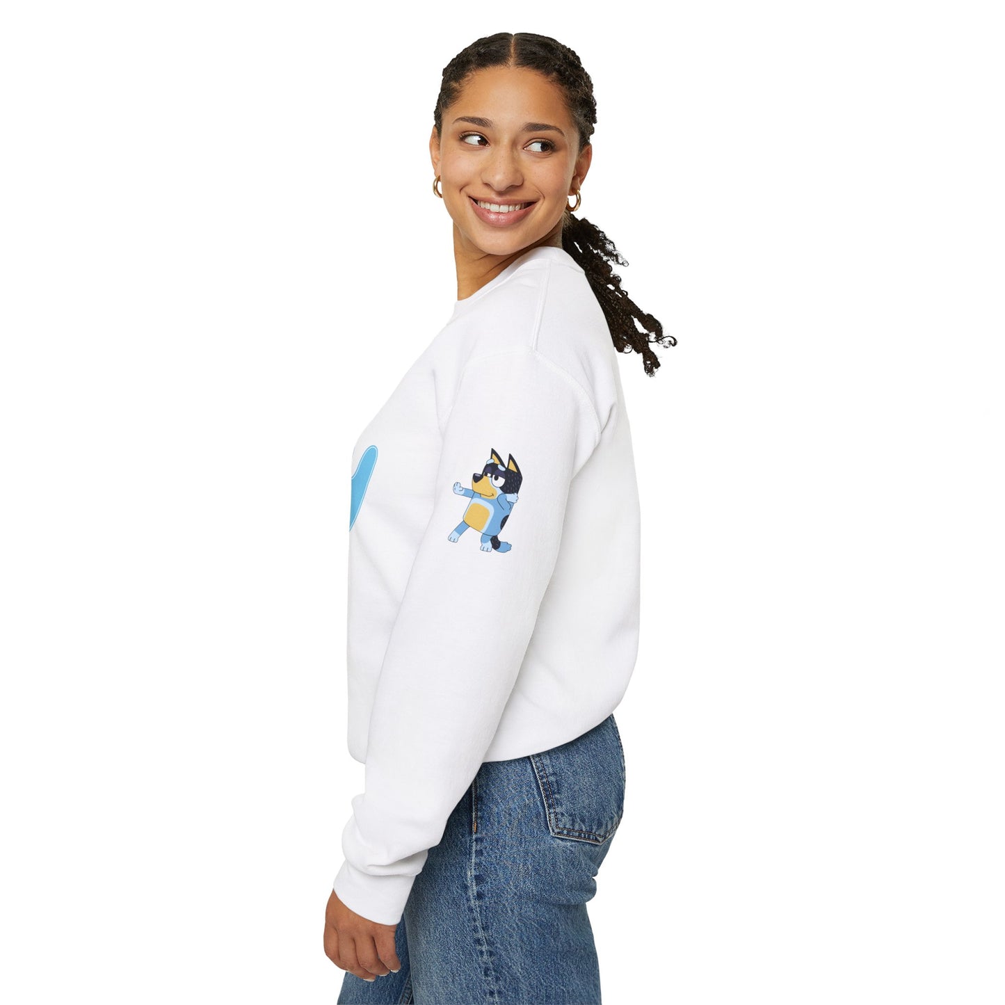 Princess Grace Bluey Unisex Crewneck Sweatshirt Cozy Cartoon Apparel for Kids and Adults