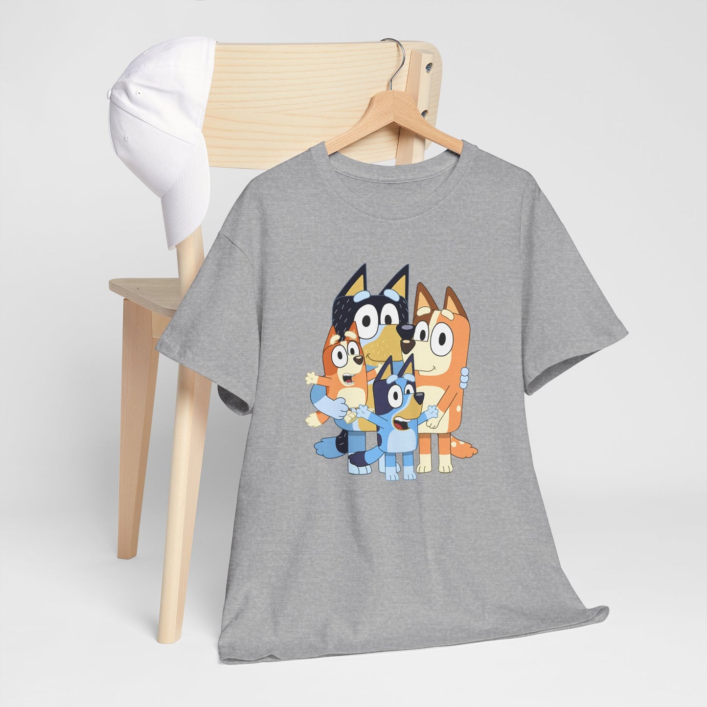 Princess Grace Bluey Family Unisex Heavy Cotton Tee Fun and Stylish for Kids and Adults
