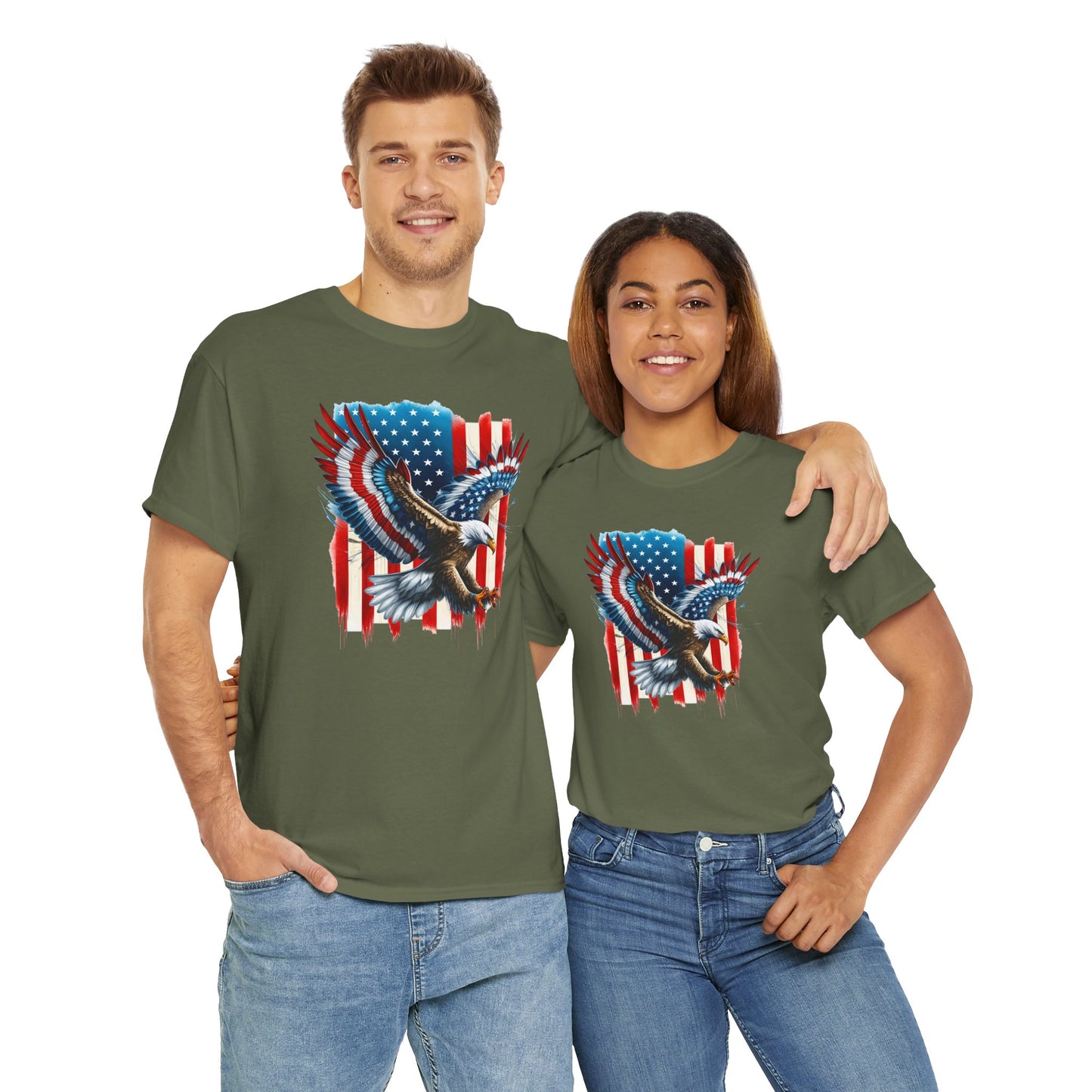 Princess Grace Patriotic Eagle Unisex Heavy Cotton Tee