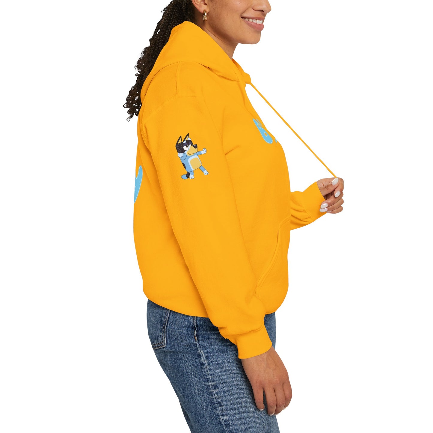 Princess Grace Bluey Unisex Hooded Sweatshirt Cozy Cartoon Style for Kids & Adults
