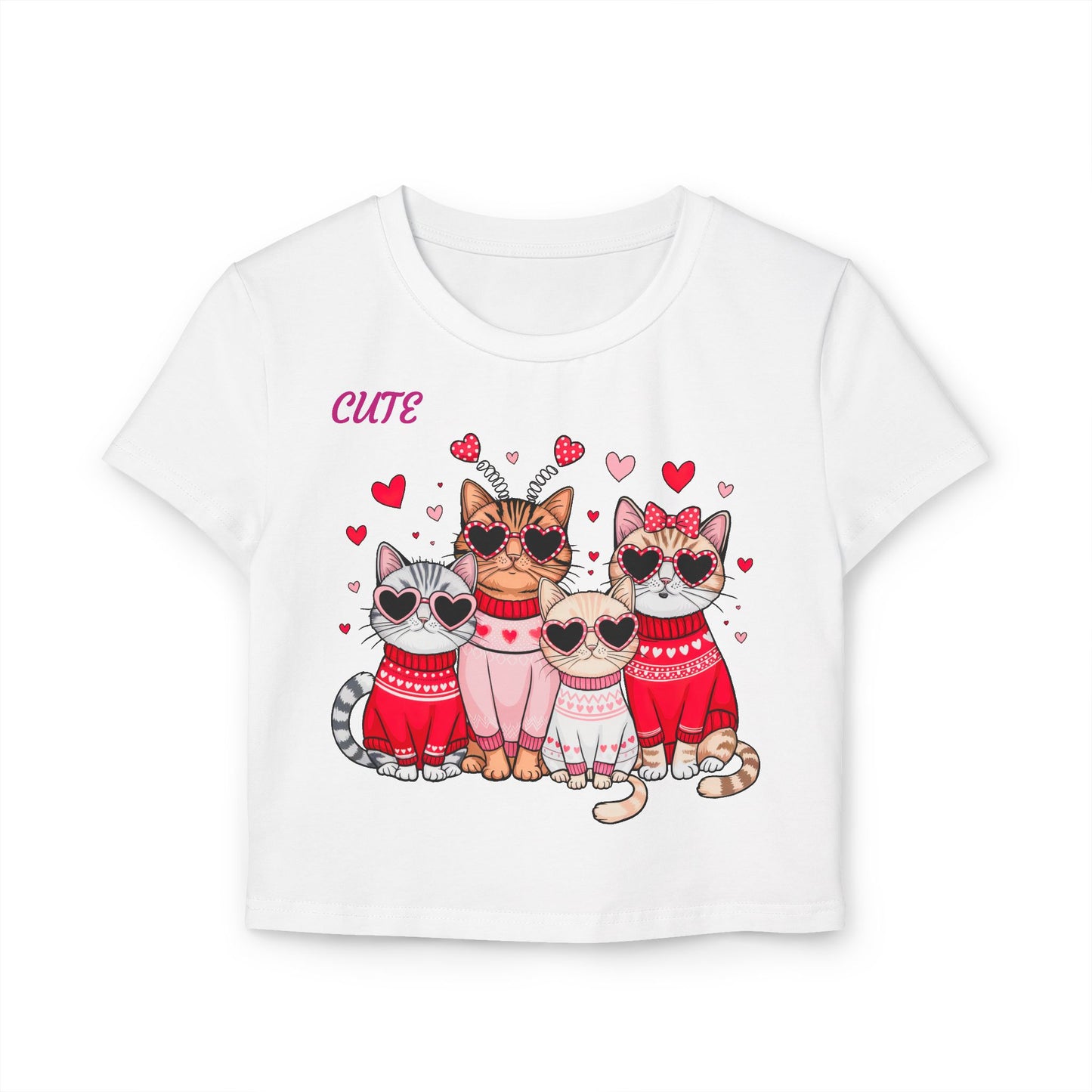 Princess Grace Cute Cat Graphic Women's Baby Tee Perfect for Pet Lovers