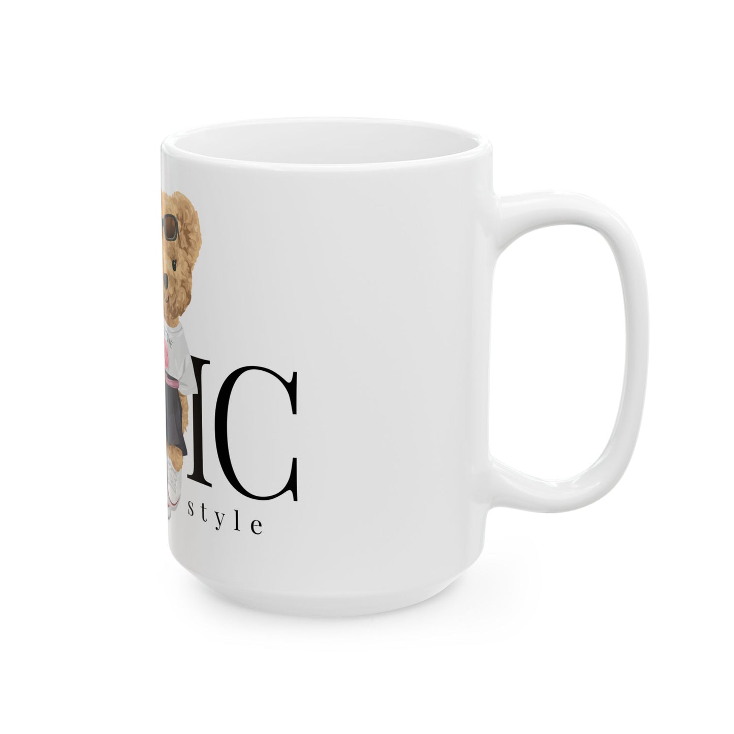 Princess Grace Cute Positive Bear Ceramic Mug Chic Style 11oz & 15oz