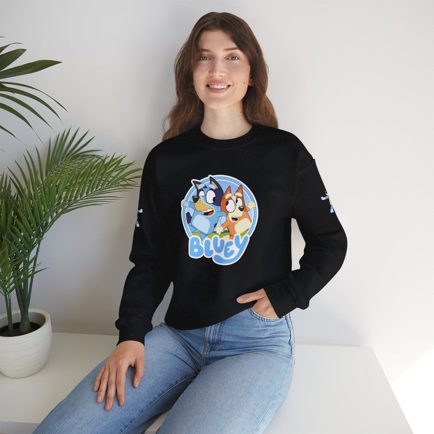 Princess Grace Bluey Friends Unisex Crewneck Sweatshirt Cozy Cartoon Apparel for Kids & Adults