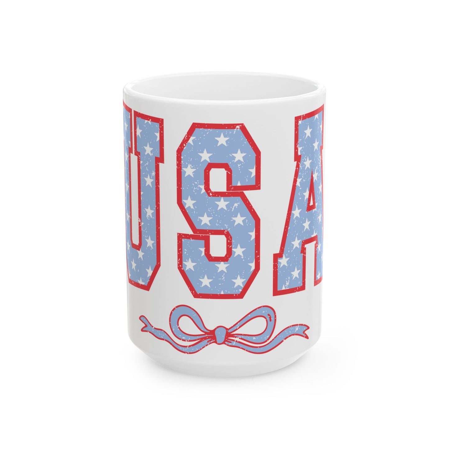 Princess Grace Patriotic USA Ceramic Mug Perfect for 4th of July Celebrations