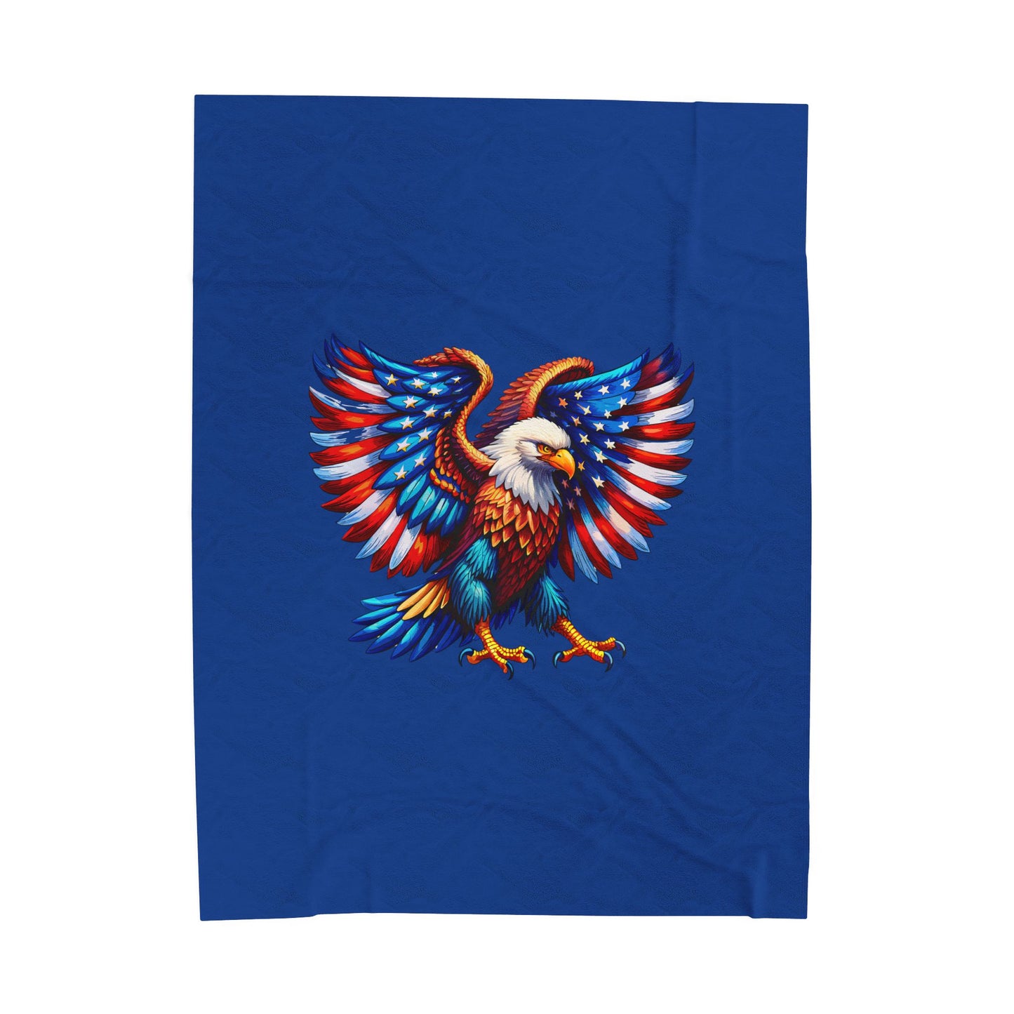 Princess Grace Patriotic Eagle Velveteen Plush Blanket Comfortable Soft Throw for Independence Day and Outdoor Events