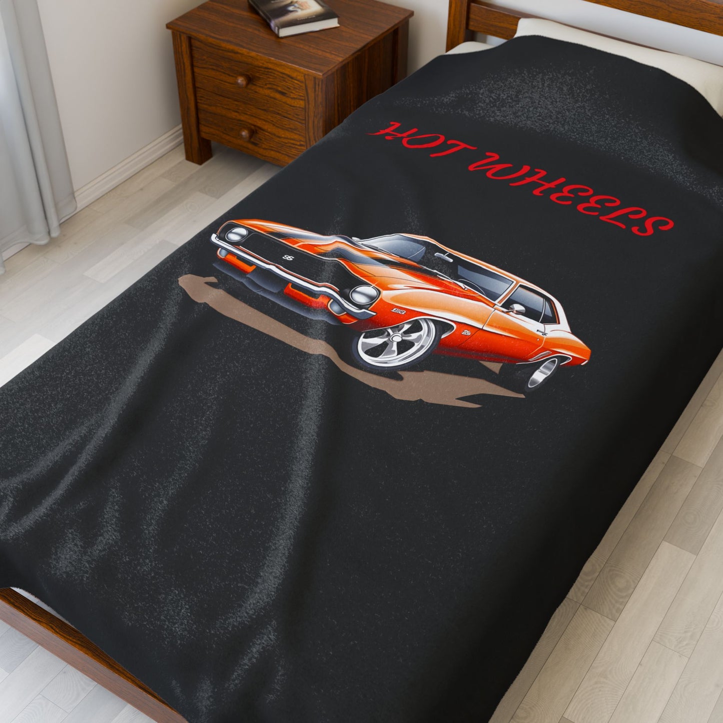 Princess Grace Hot Wheels Velveteen Plush Blanket Cozy Automotive Throw for Car Enthusiasts
