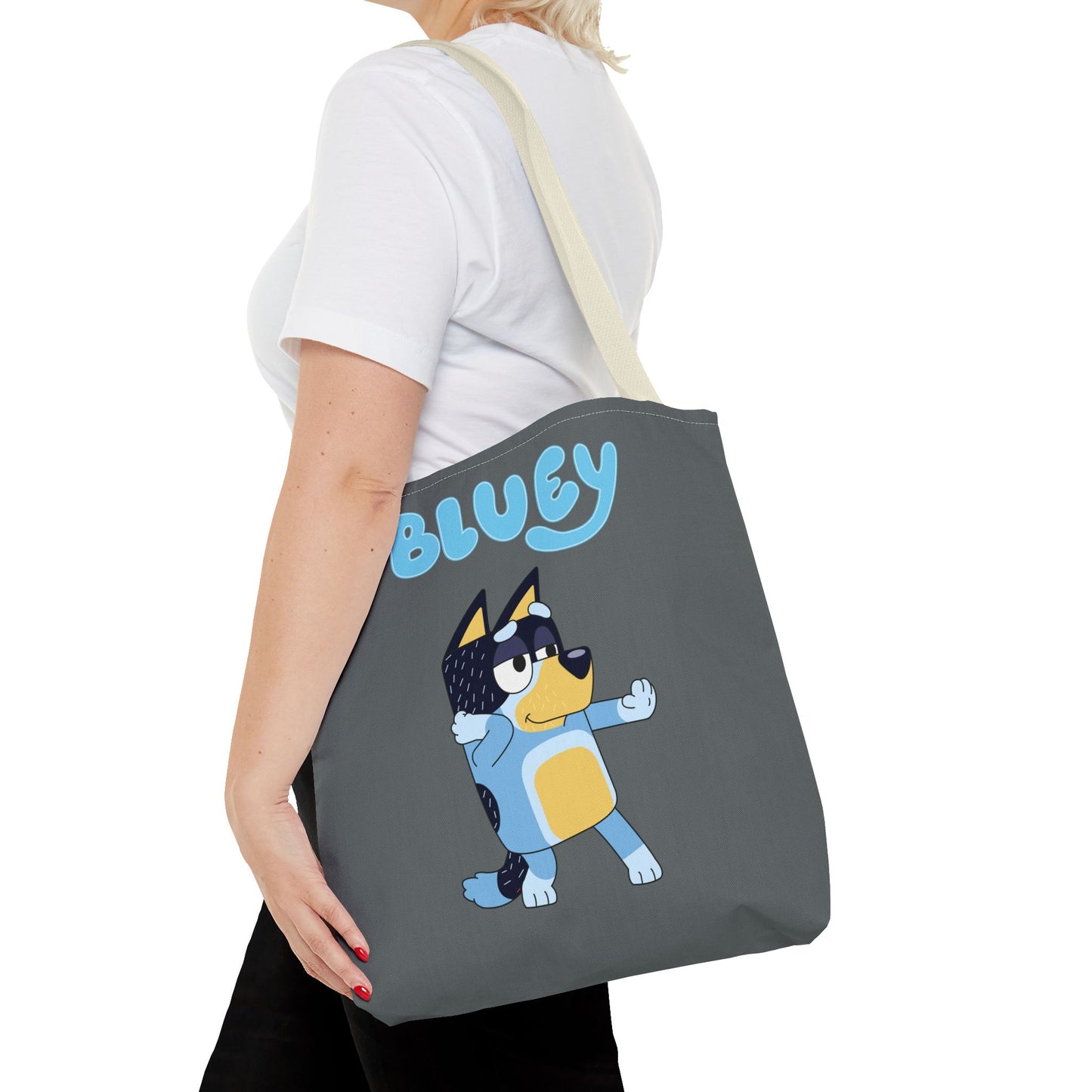 Princess Grace Cute Bluey Cartoon Tote Bag Perfect for Kids and Dog Lovers
