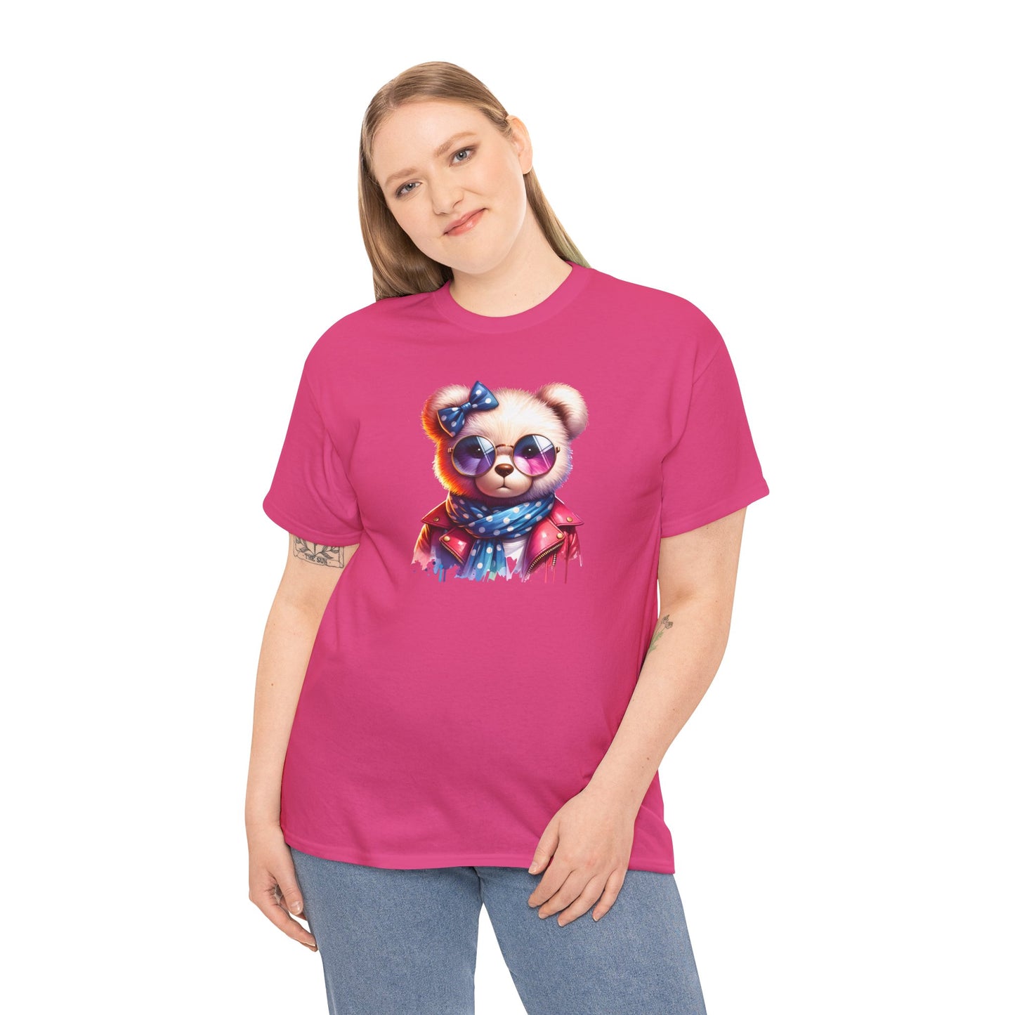 Princess Grace Cool Bear Graphic Unisex Heavy Cotton Tee Stylish & Fun for All