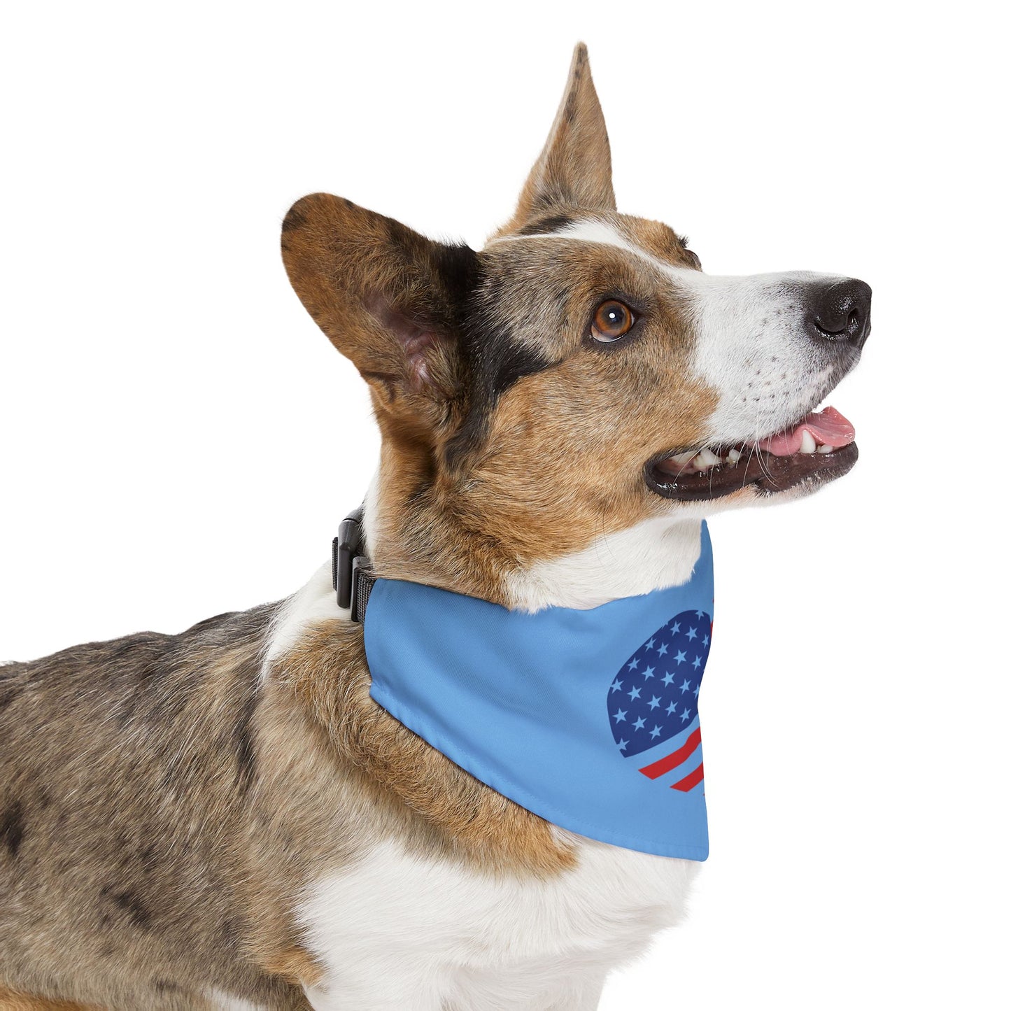 Princess Grace Patriotic Pet Bandana Collar USA Heart Design for Dogs