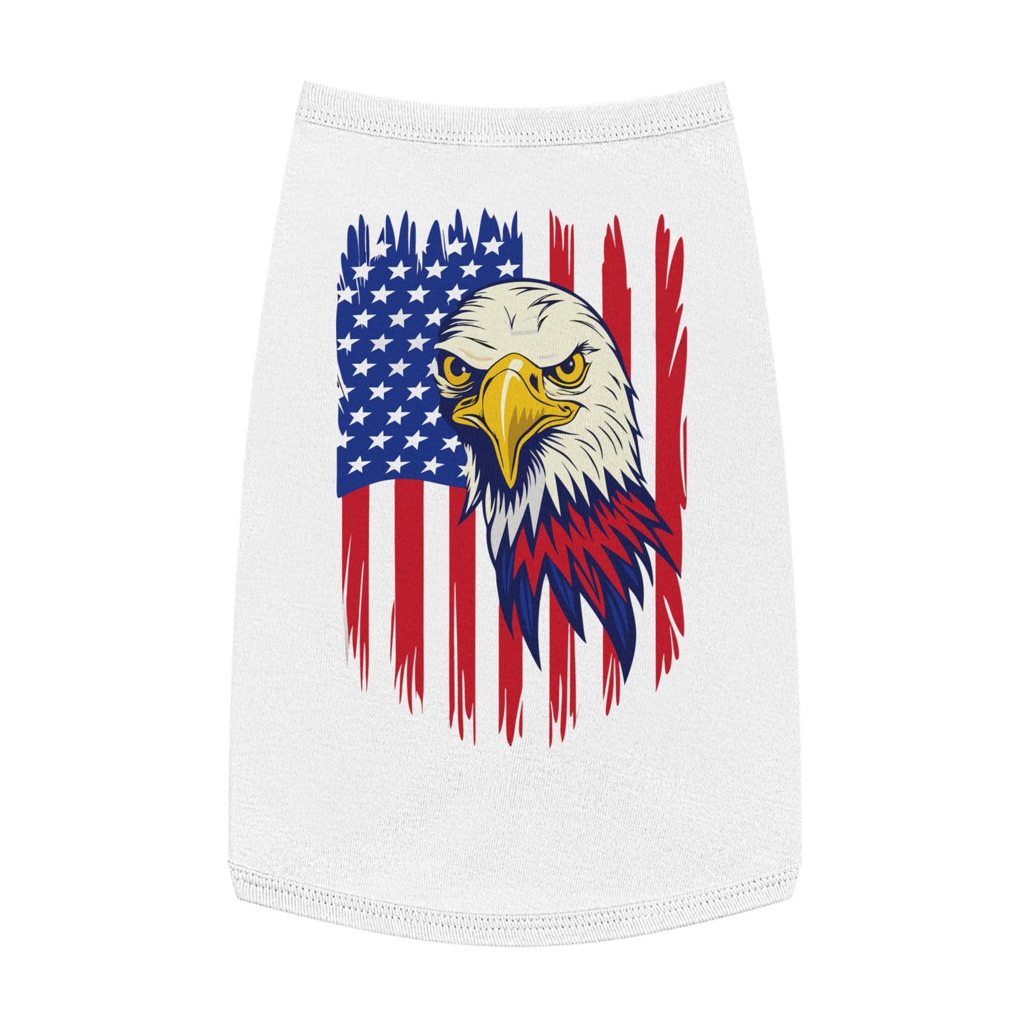 Princess Grace Patriotic Pet Tank Top Eagle American Flag Design for Dogs
