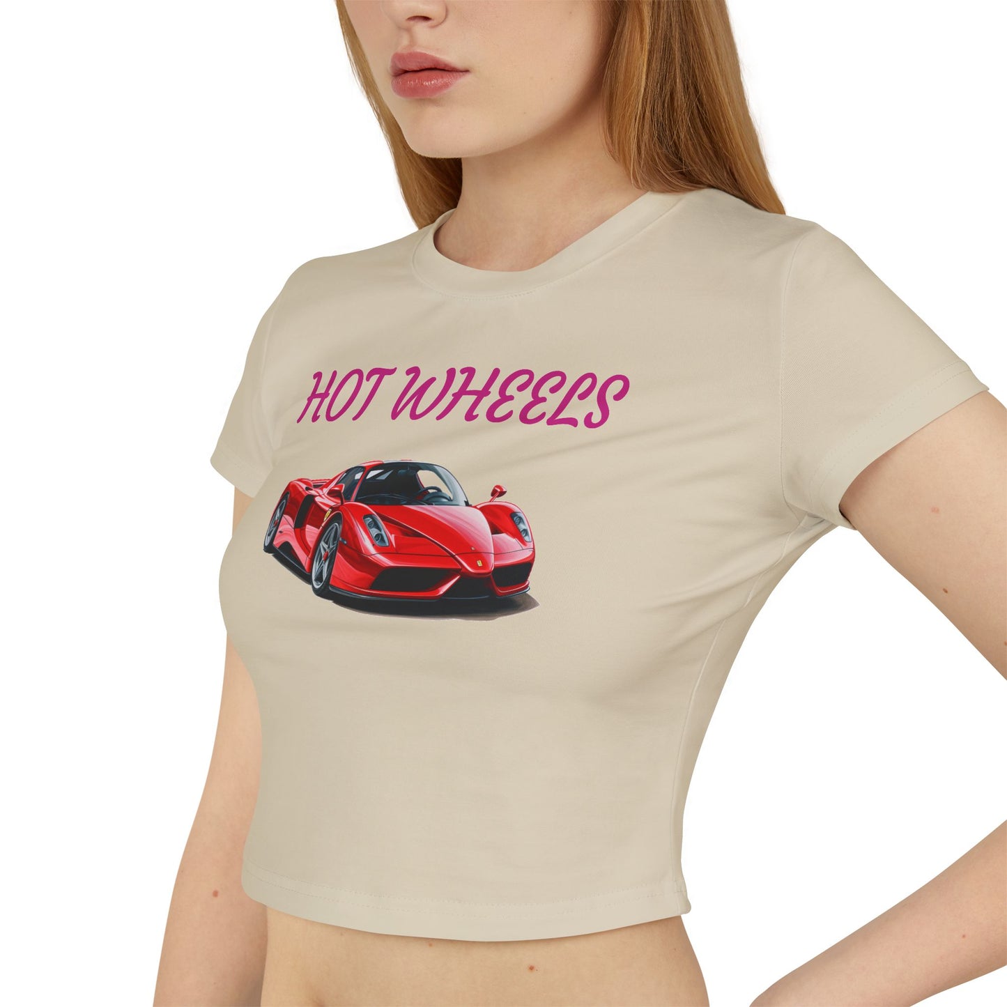 Princess Grace Hot Wheels Women's Baby Tee Fun & Trendy Car Graphic Top