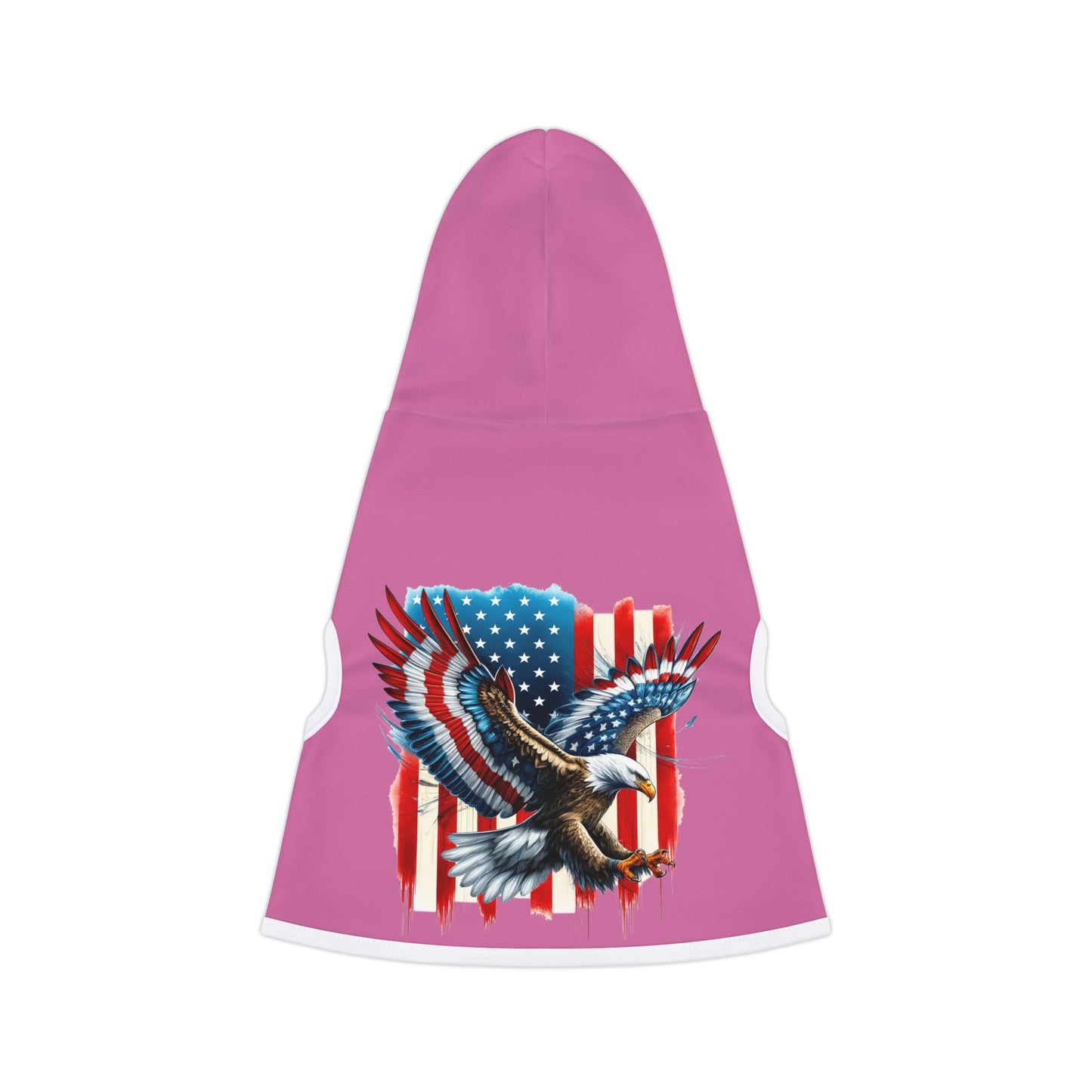 Princess Grace Patriotic Eagle Pet Hoodie Pink Dog Apparel for Celebrations & Holidays