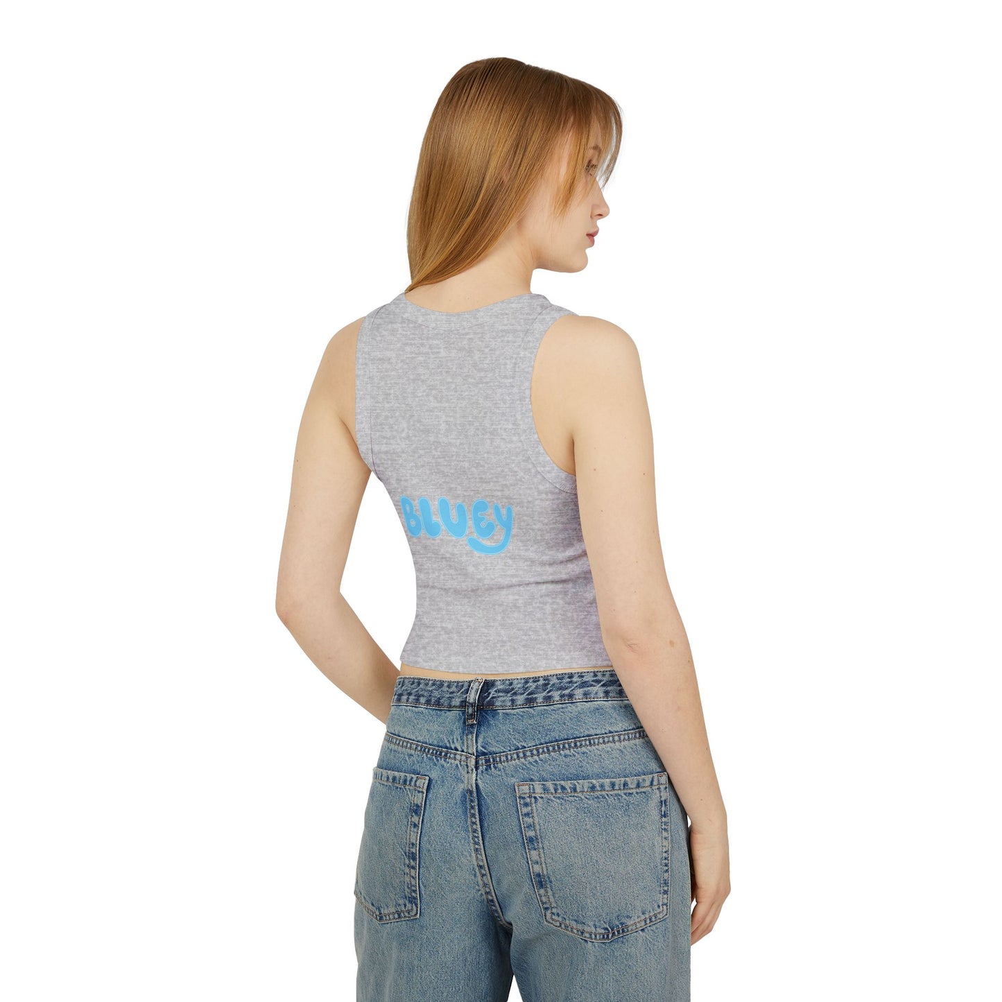 Princess Grace Cute Bluey Character Racer Tank Top