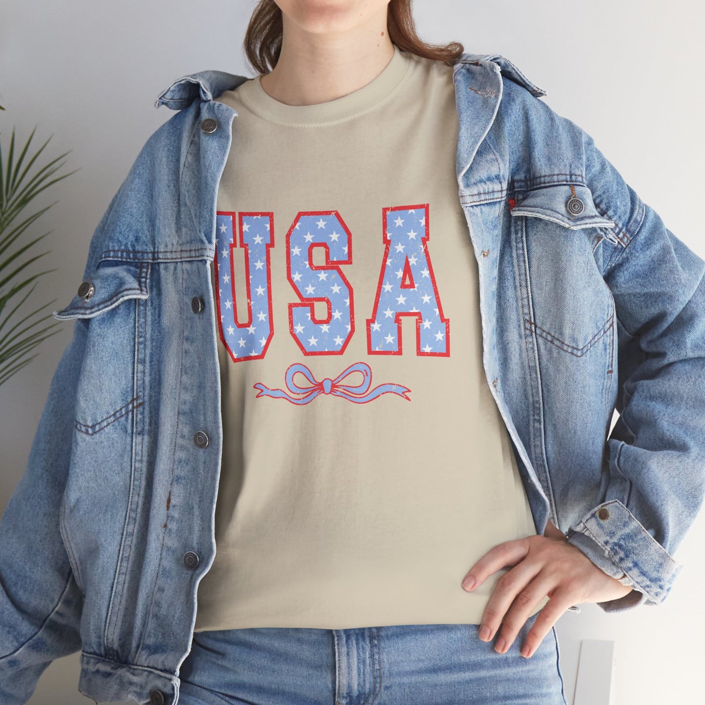 Princess Grace USA Patriotic Unisex Heavy Cotton Tee Perfect for Independence Day Celebrations