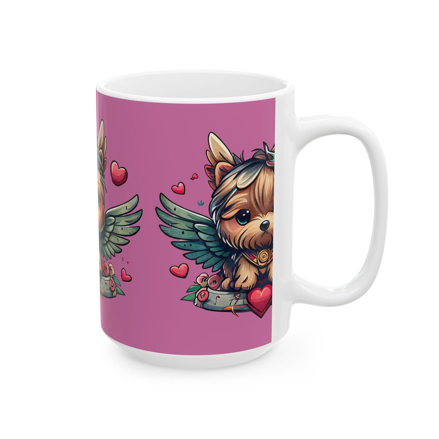 Princess Grace Cute Angelic Yorkie Ceramic Mug Perfect Gift for Pet Lovers